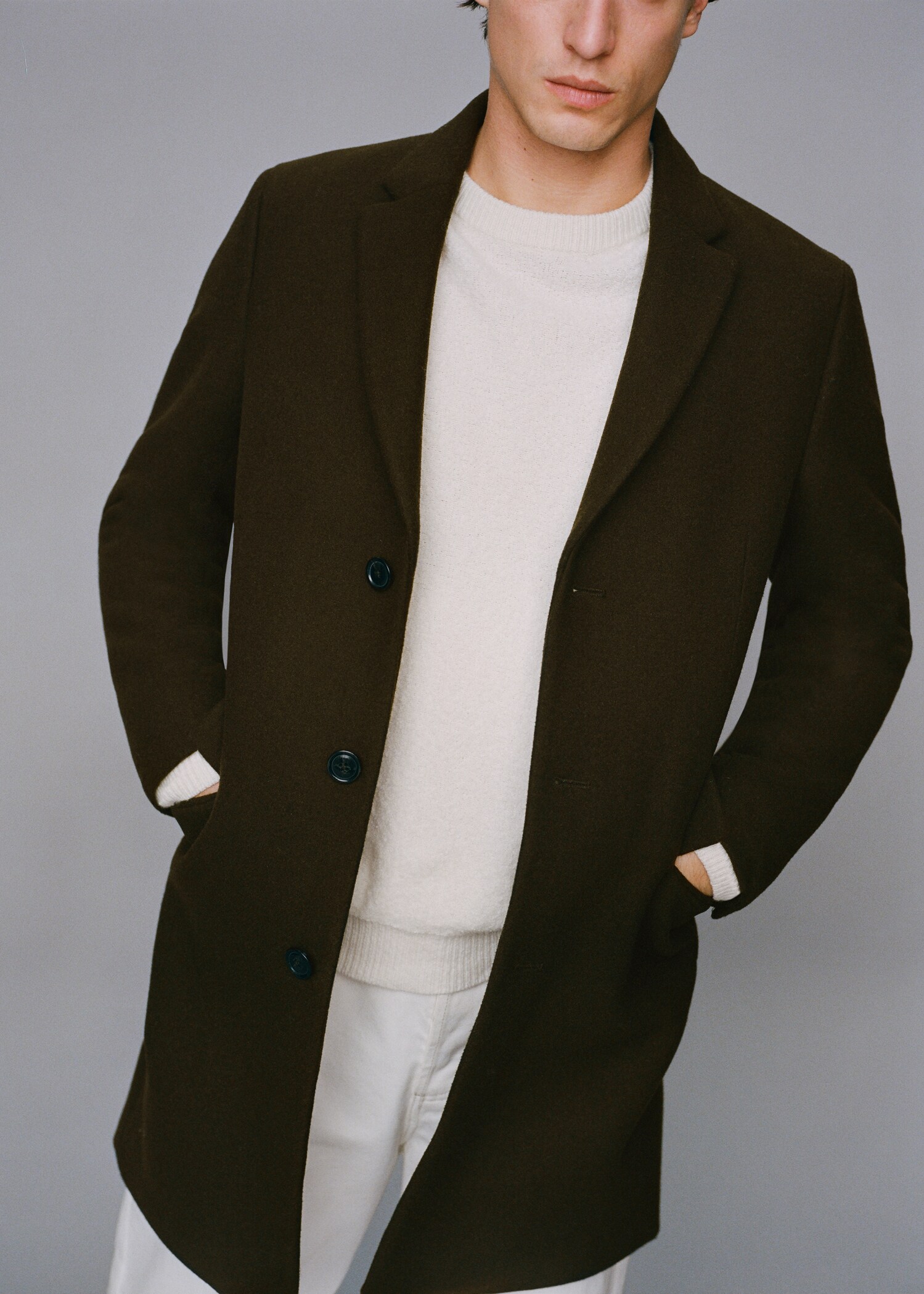 Long recycled wool coat - Details of the article 5