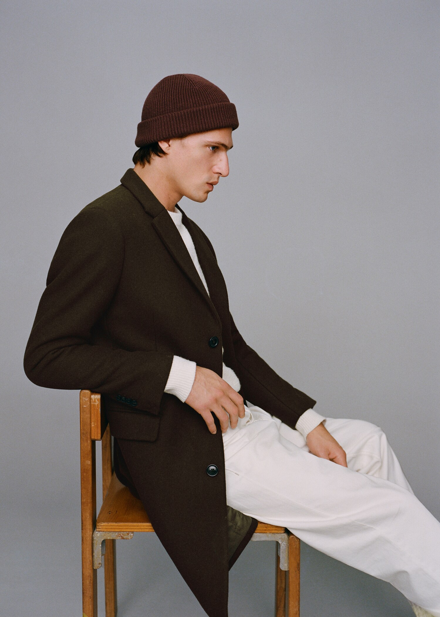 Long recycled wool coat - Details of the article 6