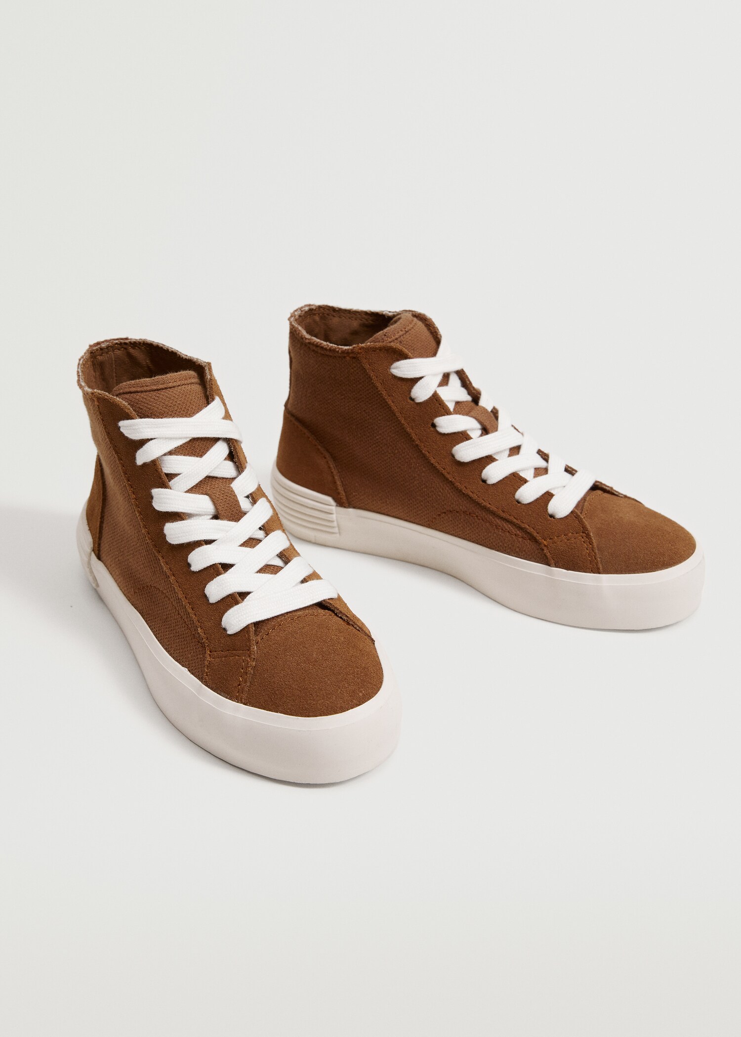 Lace-up cotton sneakers - Medium plane