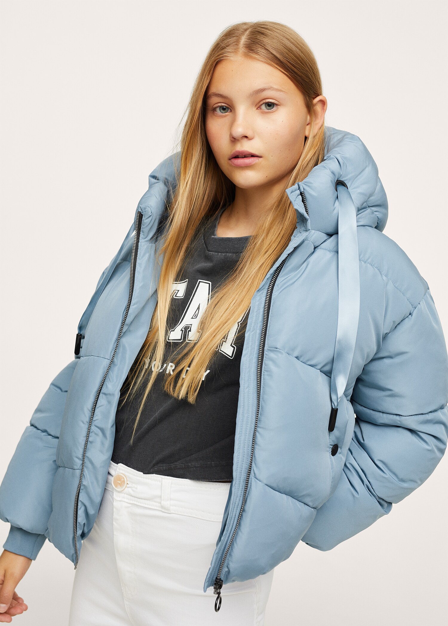 Prošívaný anorak oversize - Náhled ve středové rovině