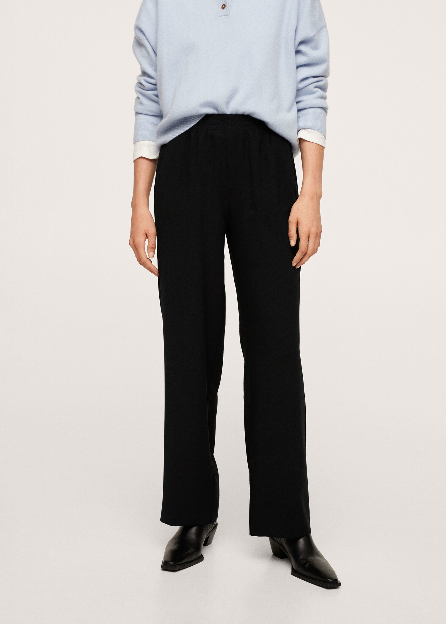 Elastic waist trousers - Medium plane