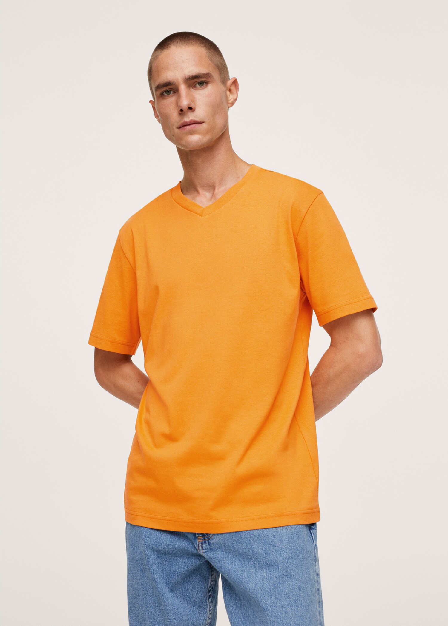 Sustainable cotton basic T-shirt - Medium plane