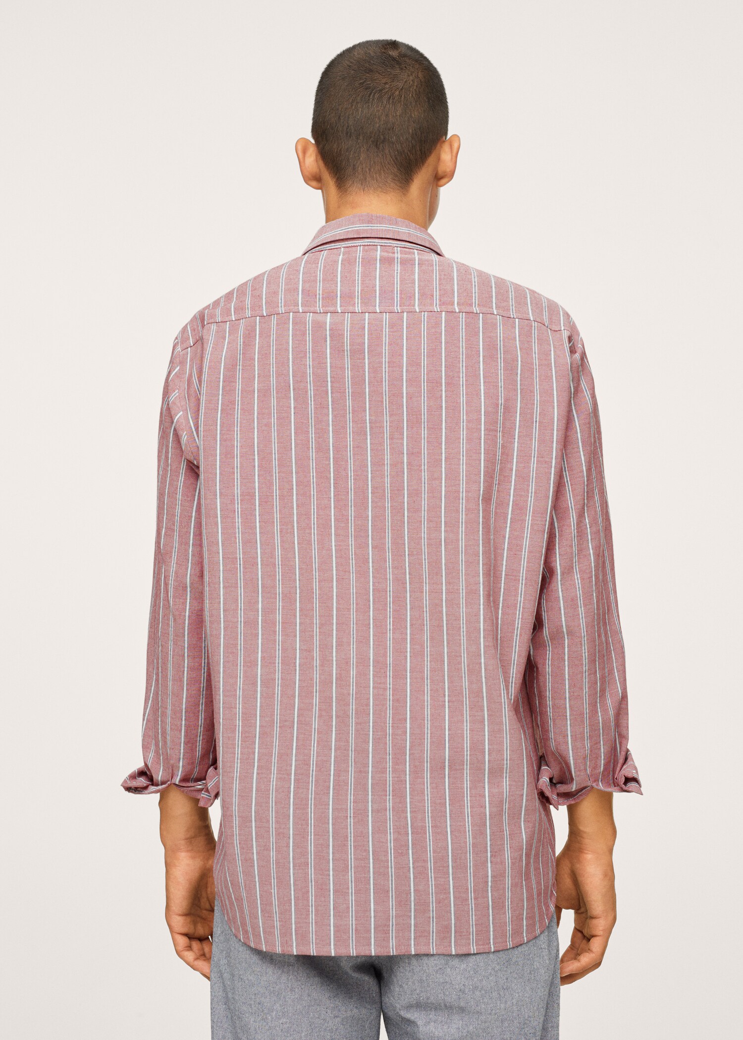 Camisa rayas tejido reciclado - Reverso del artículo