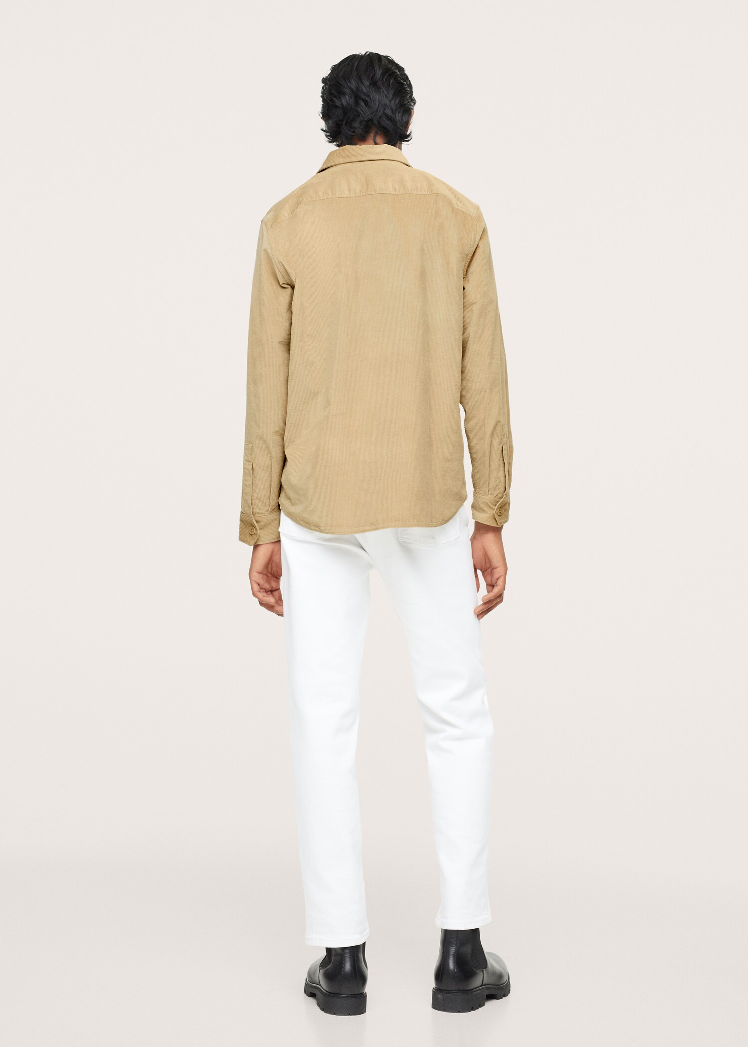 Regular fit pocket corduroy shirt - Reverse of the article