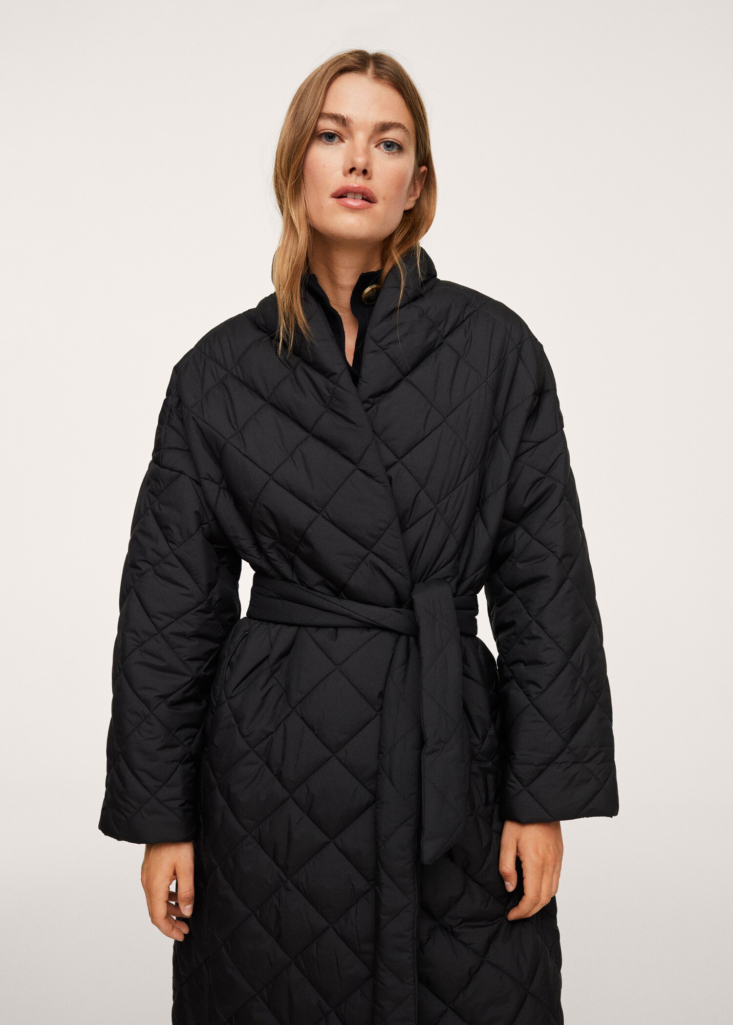 Prošívaný anorak oversize - Náhled ve středové rovině
