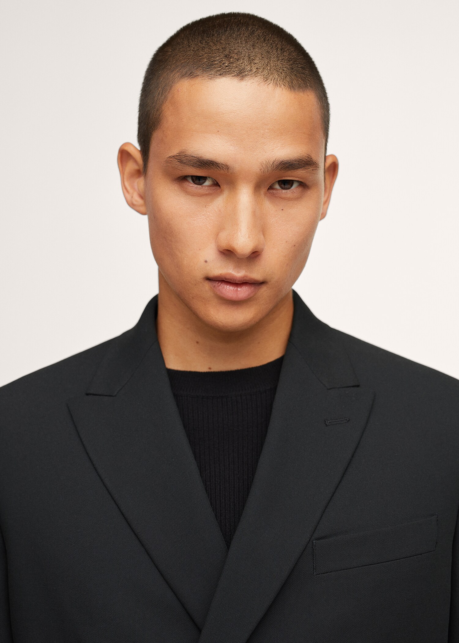 Oblekové sako slim fit s překříženým zapínáním - Detail zboží 1