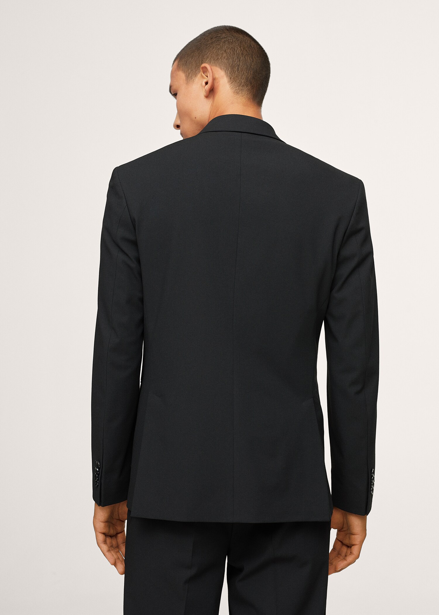 Oblekové sako slim fit s překříženým zapínáním - Zadní strana zboží