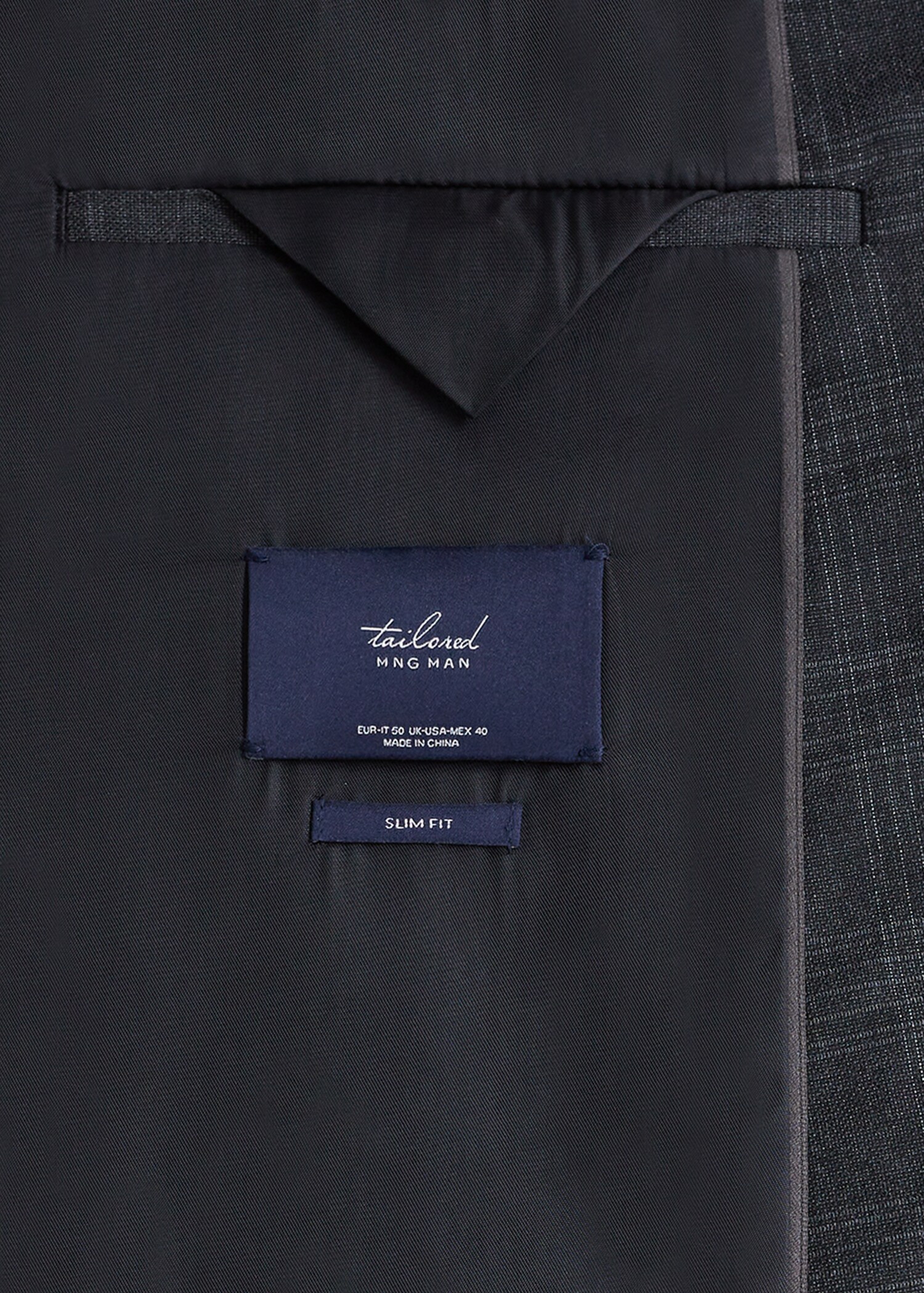 Oblekové sako slim fit s překřížením a kostkou - Detail zboží 8