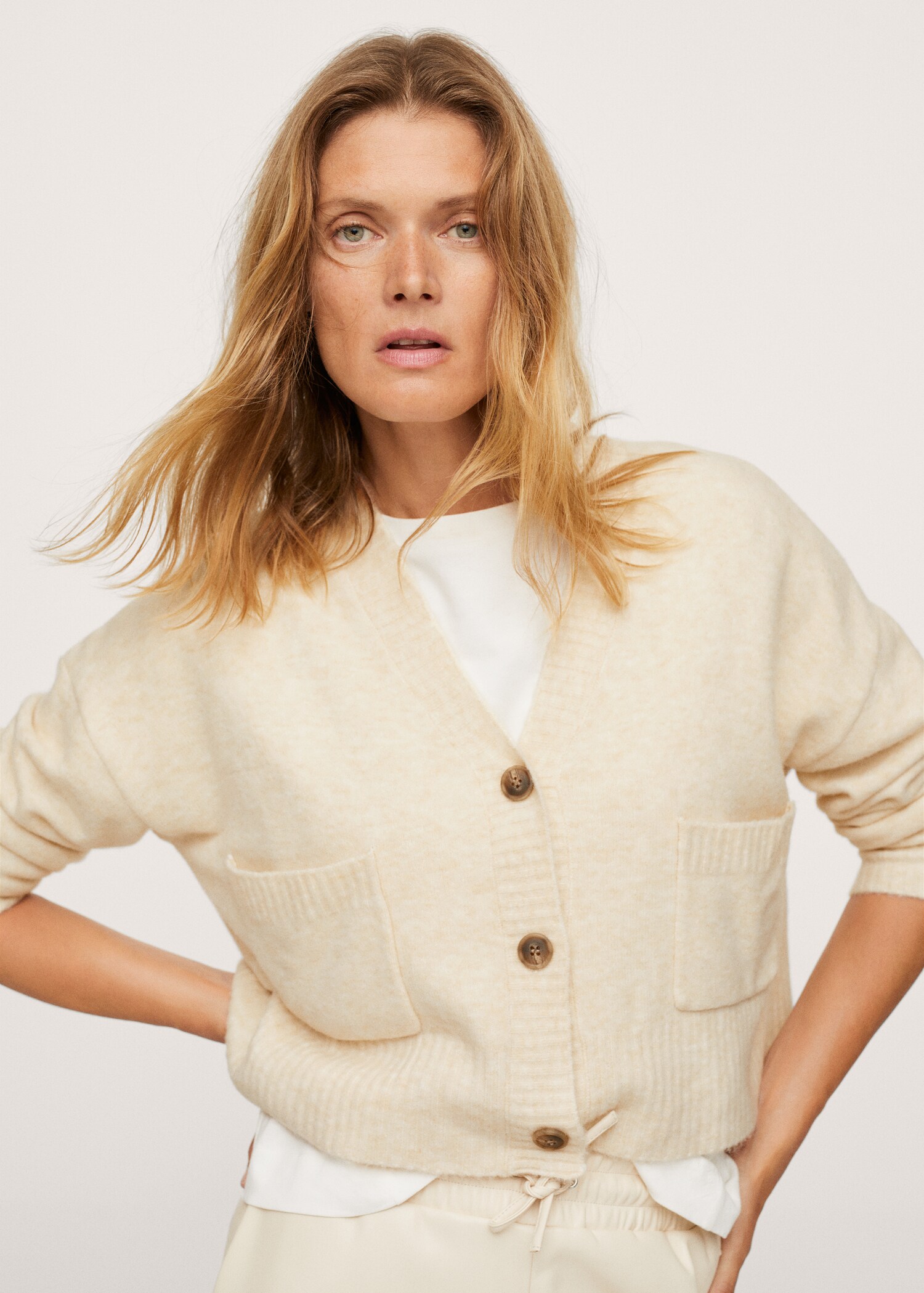 Pocket knit cardigan - Medium plane