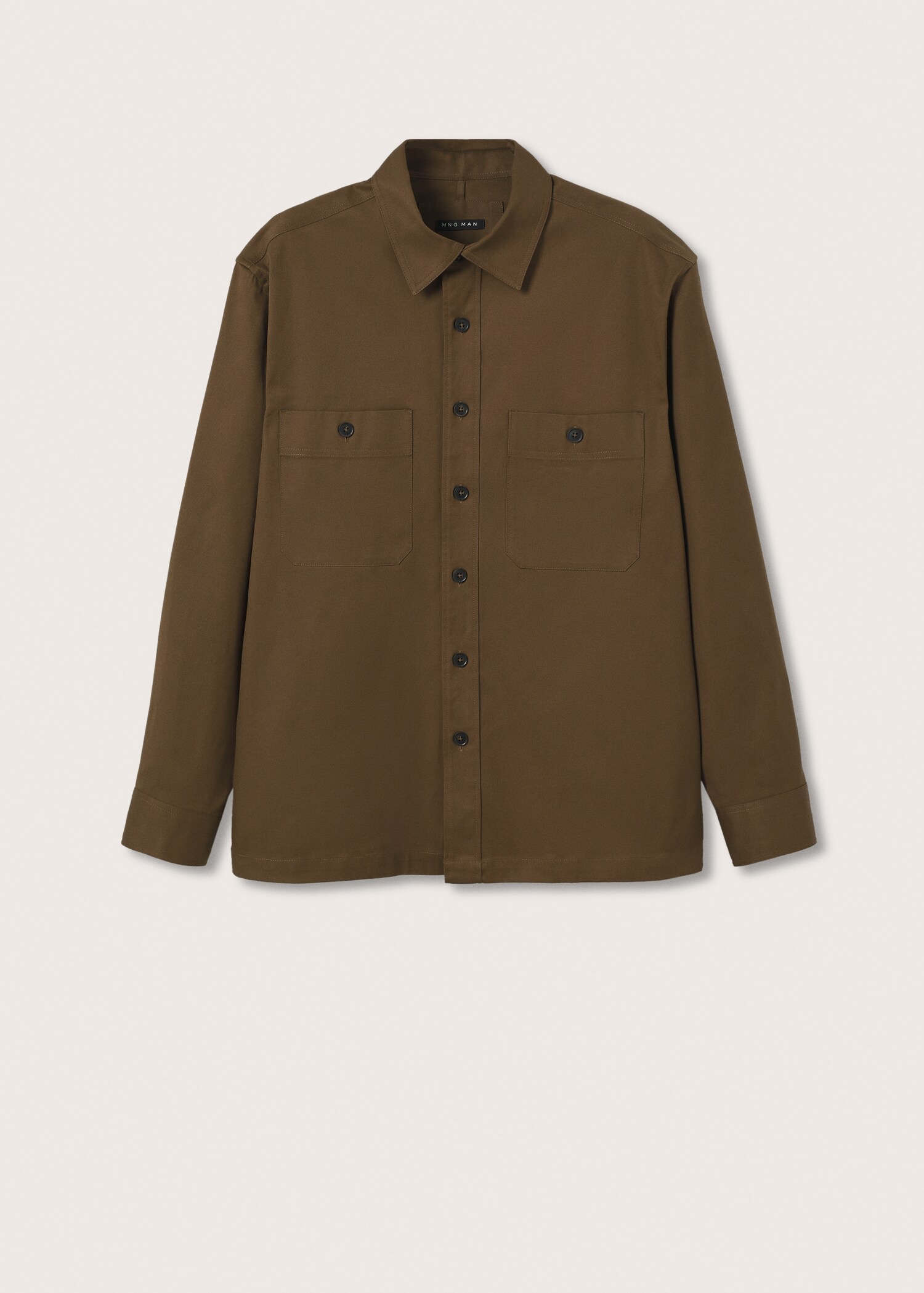 Chest-pocket cotton overshirt - Article without model