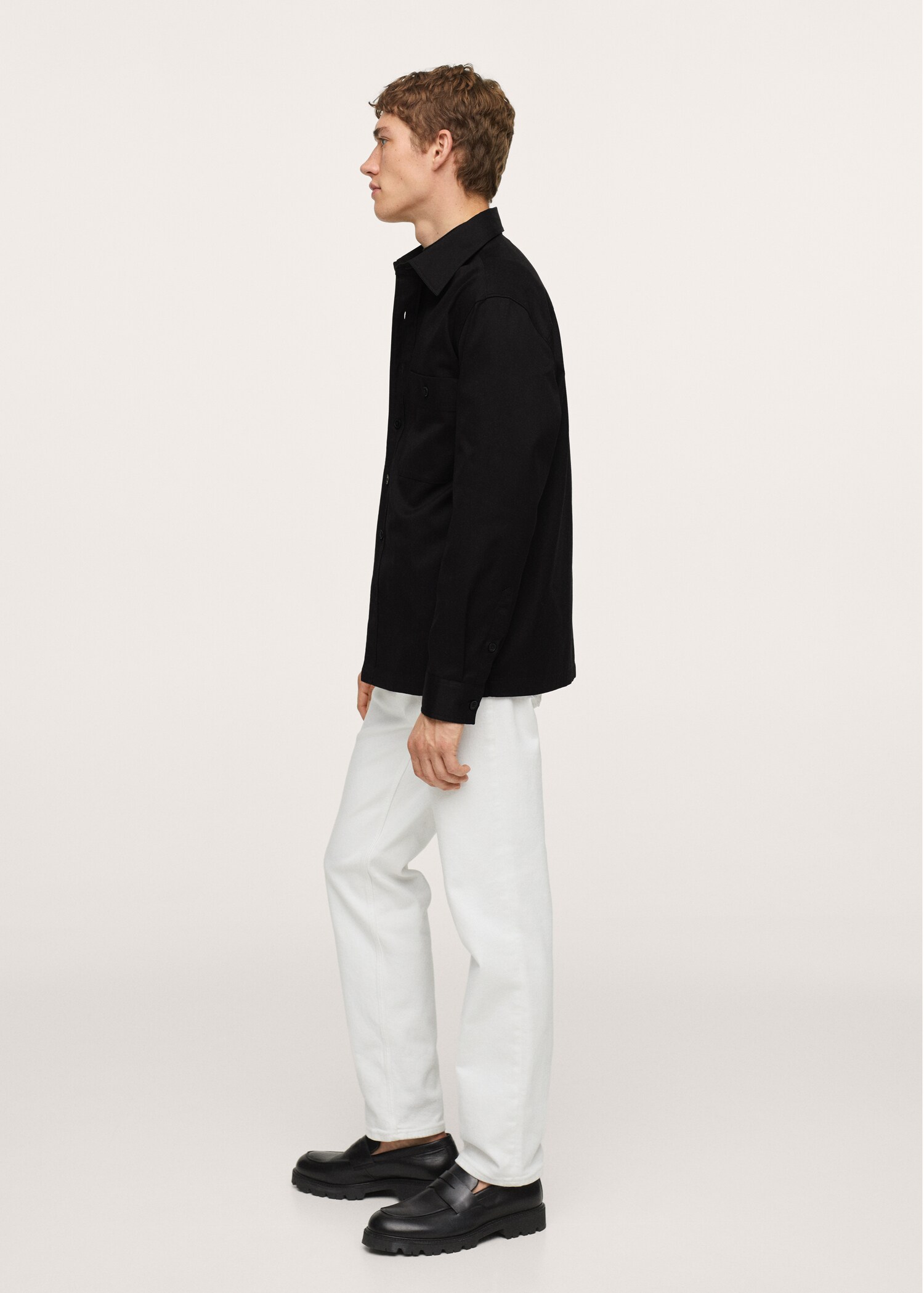 Chest-pocket cotton overshirt - Details of the article 2