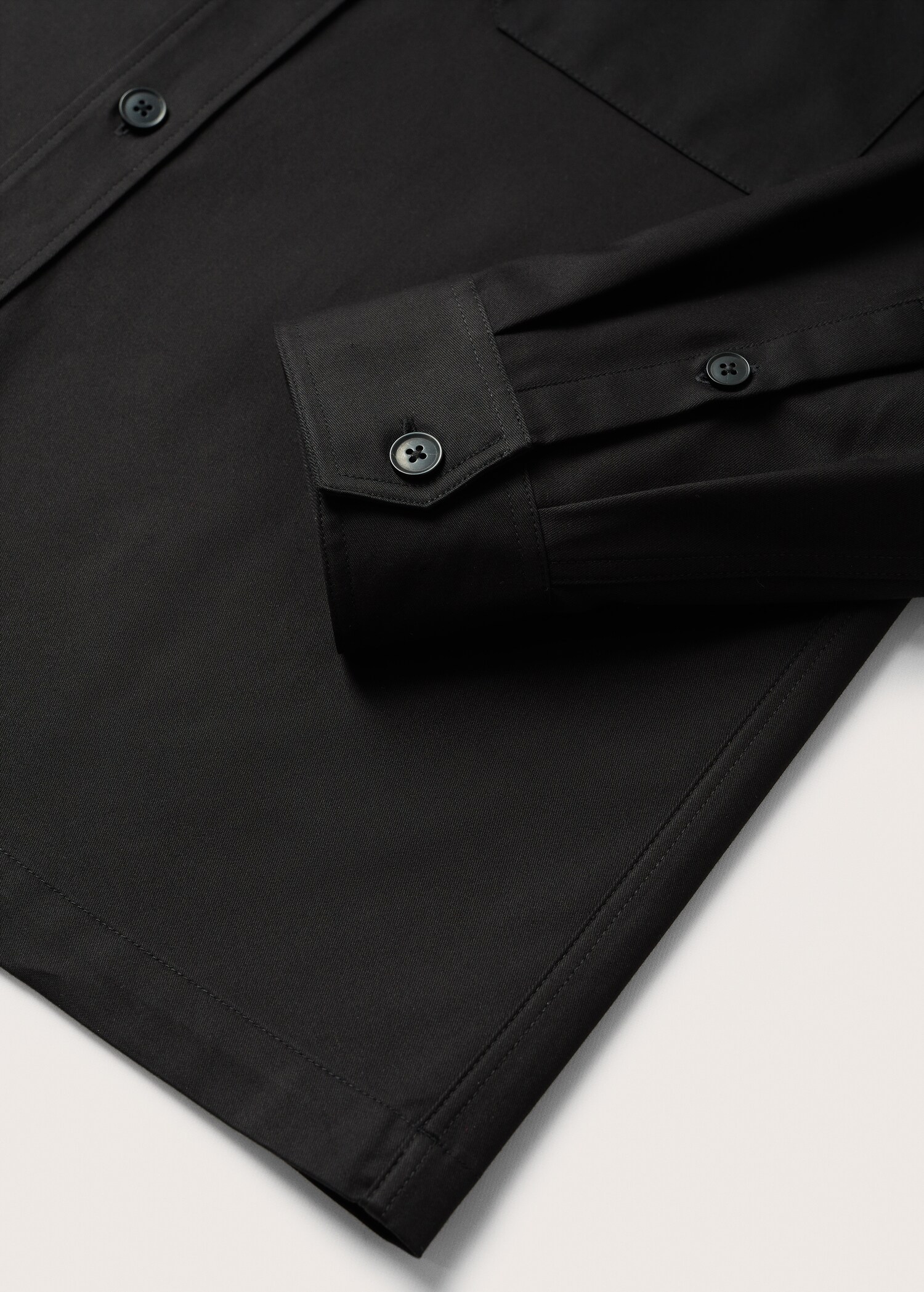 Chest-pocket cotton overshirt - Details of the article 7