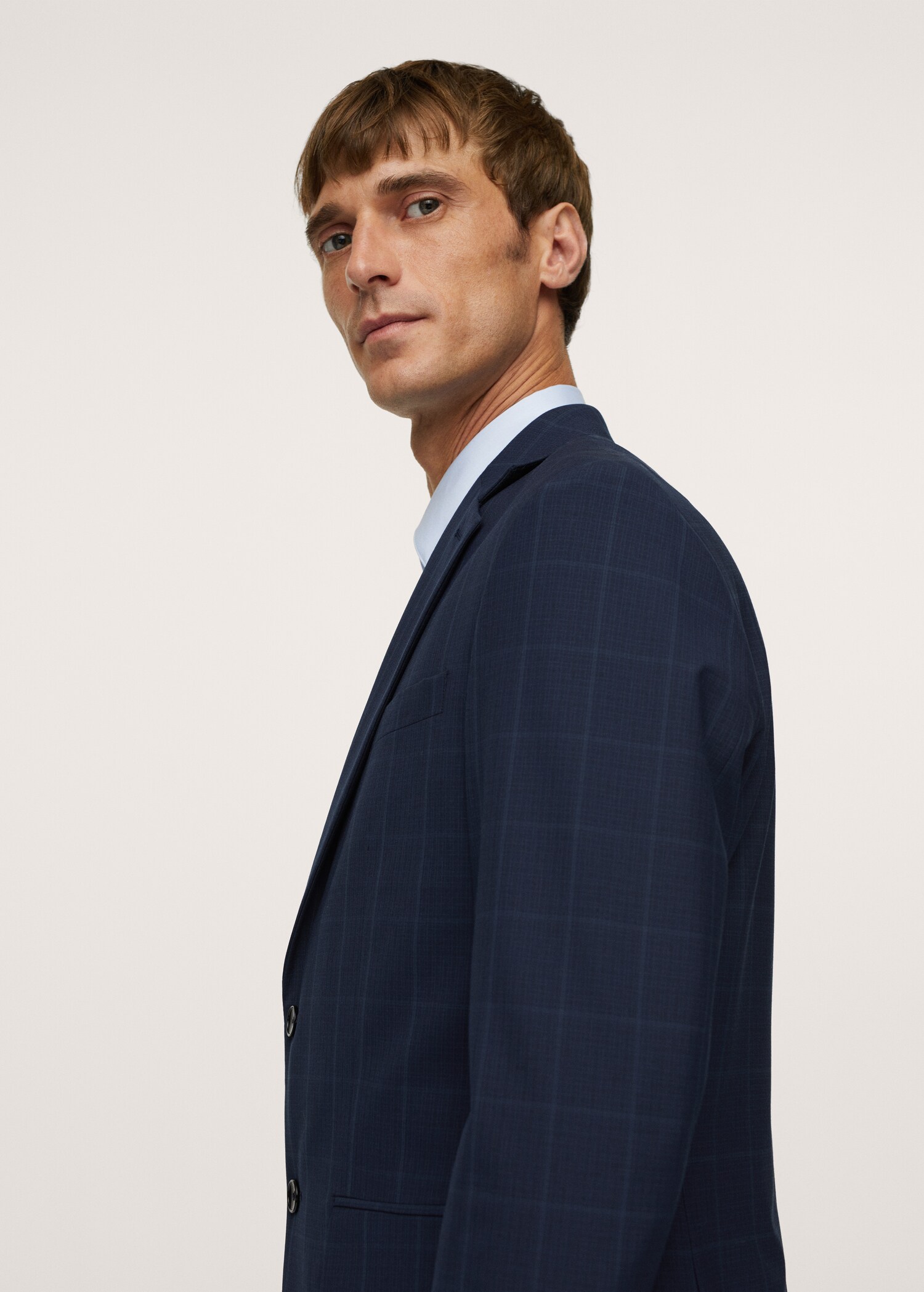 Slim fit check suit blazer - Details of the article 2