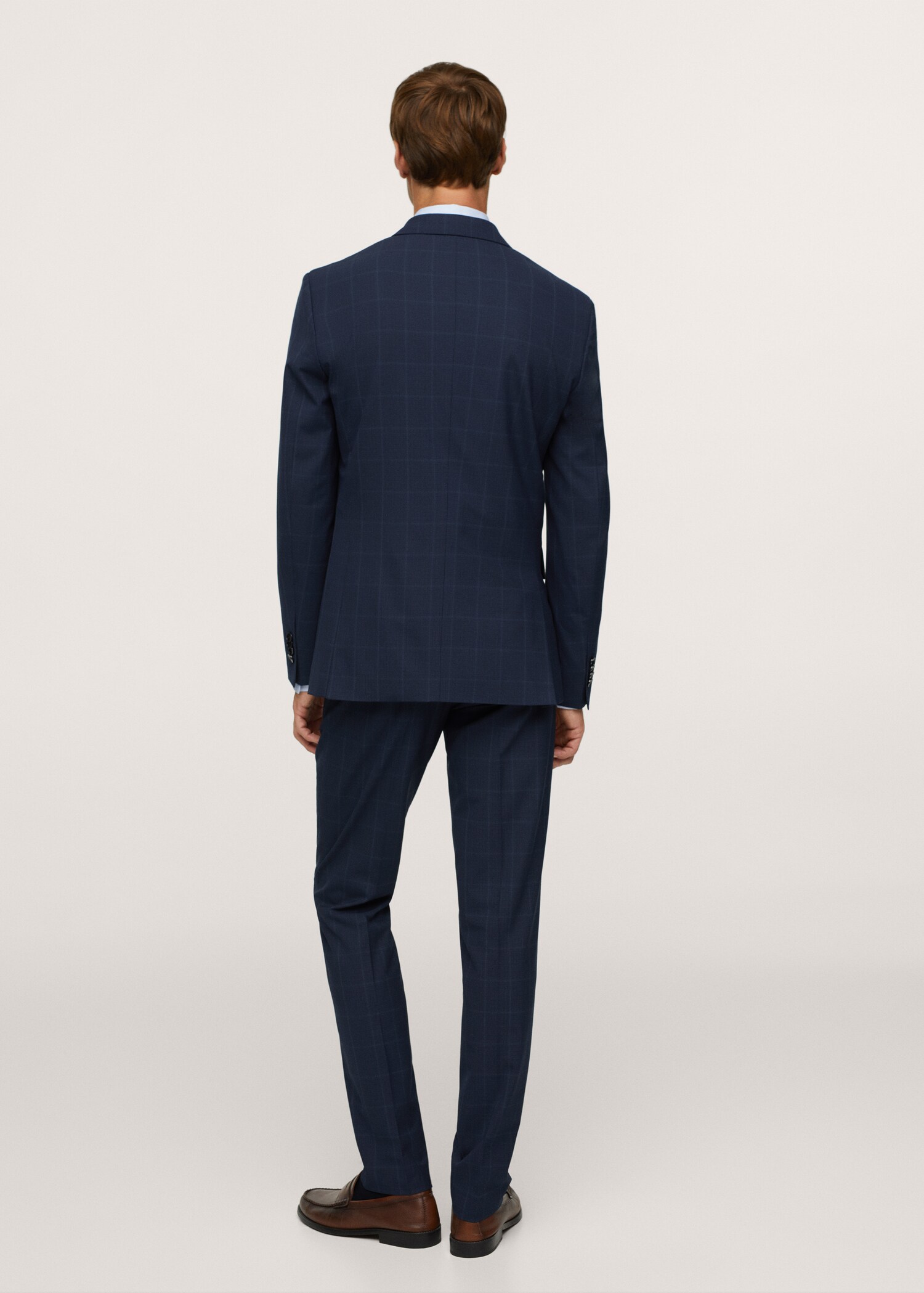 Slim fit check suit blazer - Reverse of the article