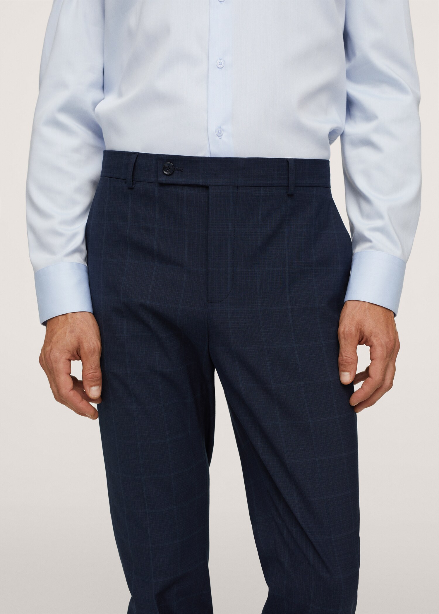 Pantalón traje slim fit cuadros - Detalle del artículo 3