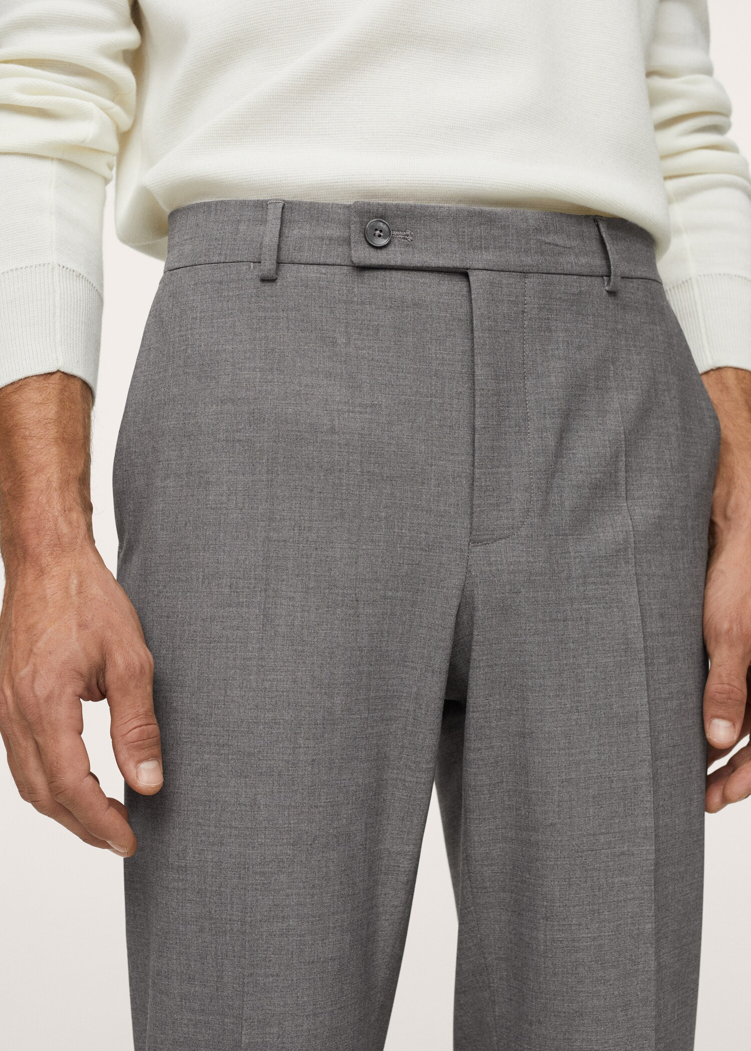 Oblekové kalhoty slim fit s mikro strukturou - Detail zboží 1