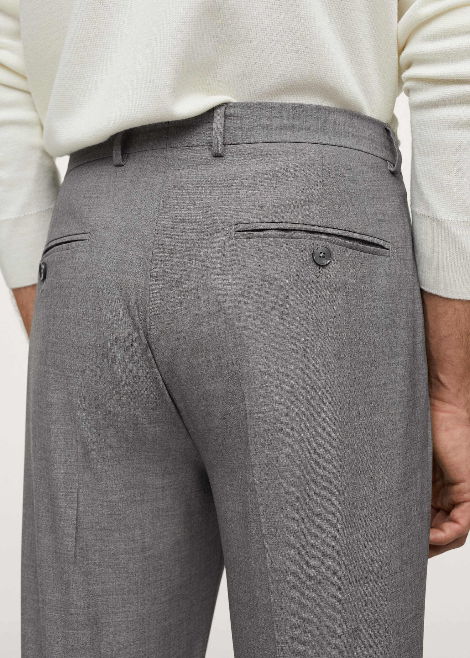 Oblekové kalhoty slim fit s mikro strukturou - Detail zboží 2