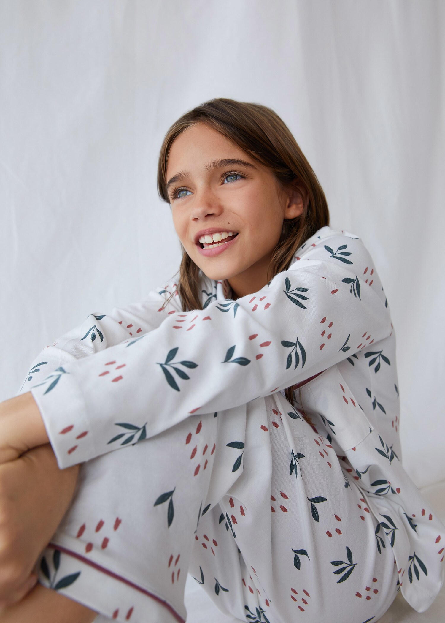 Pijama largo algodón estampado  - Detalle del artículo 5