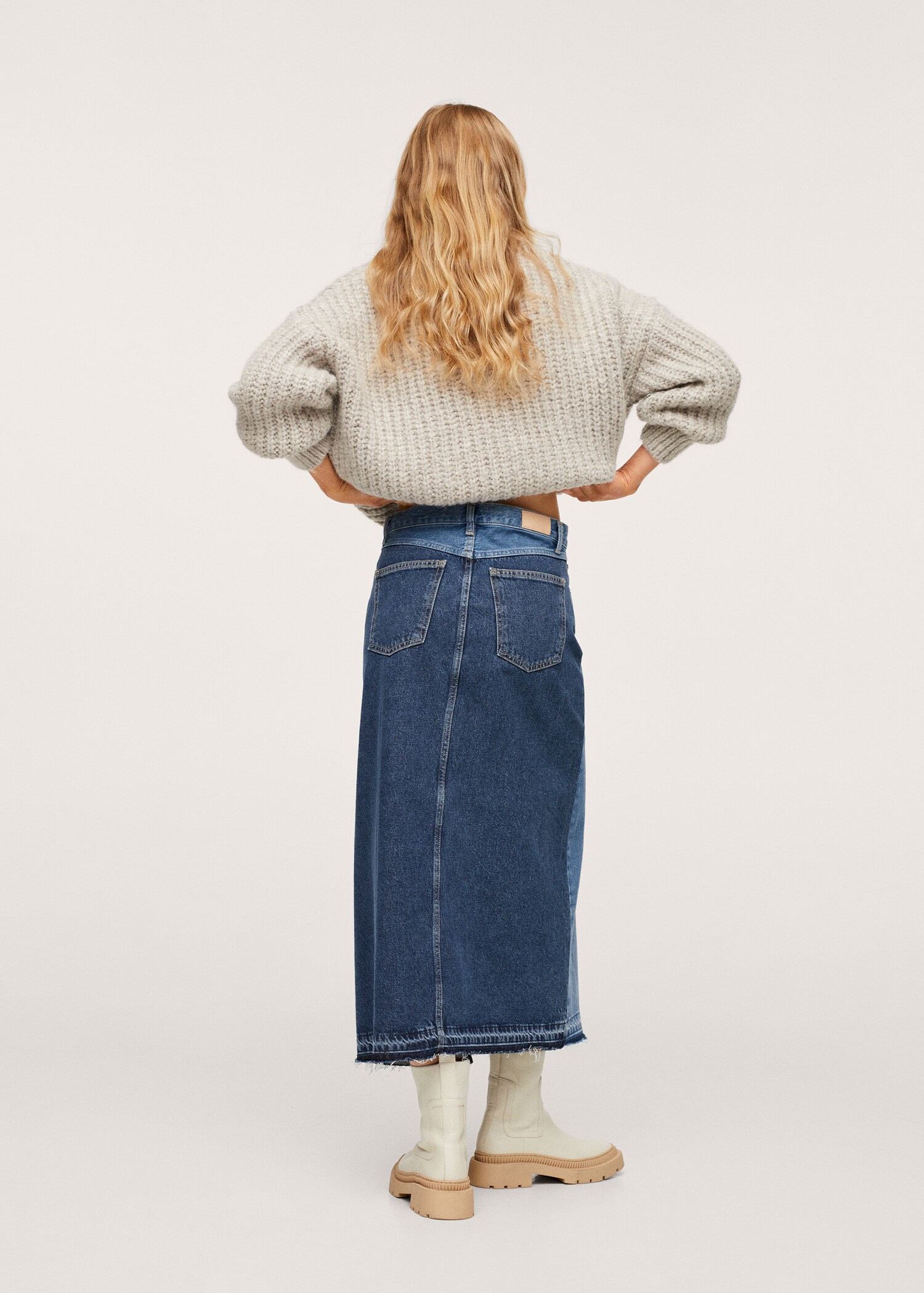 Falda denim contraste - Reverso del artículo