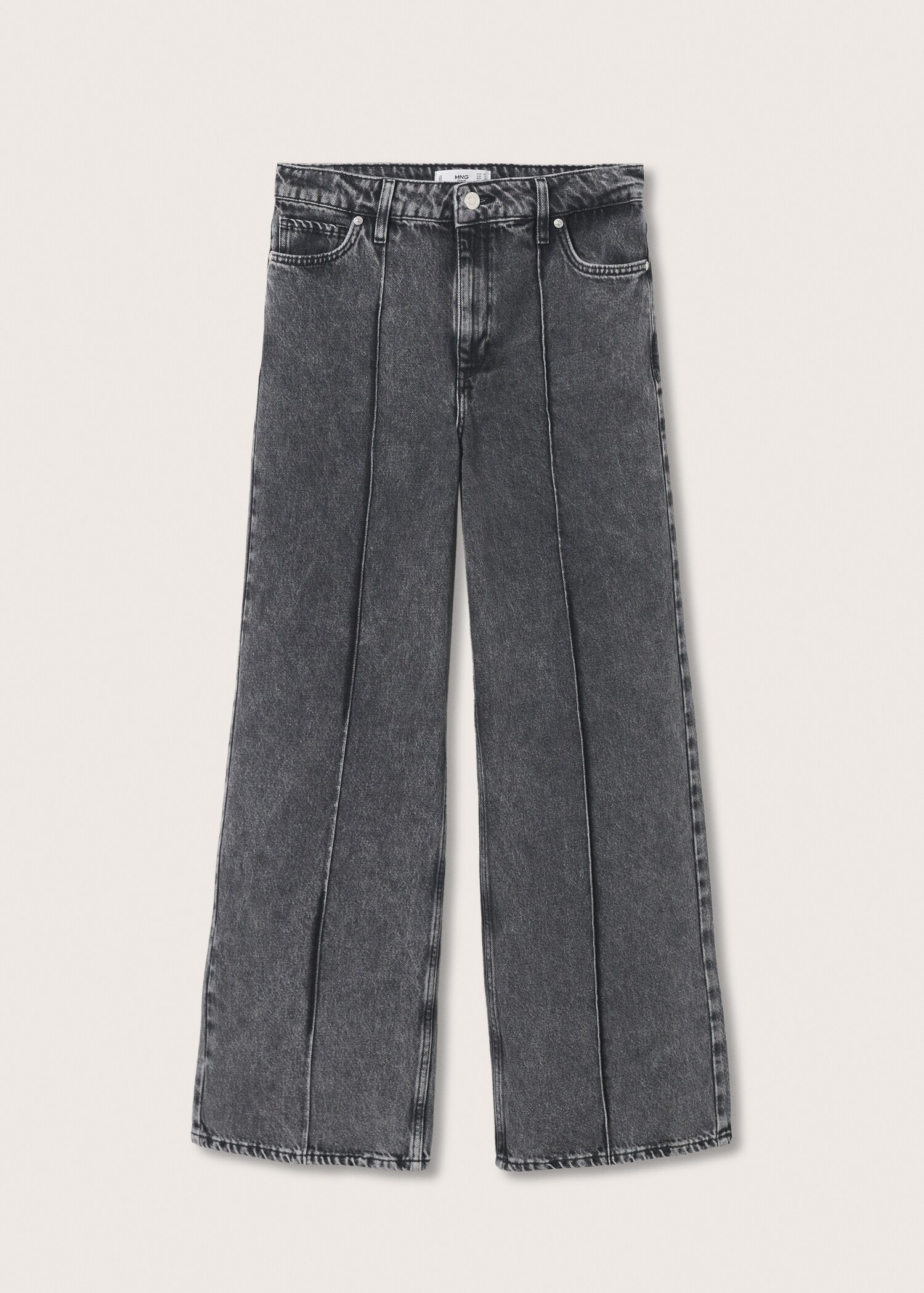 Jeans Wideleg tiro alto costuras - Artículo sin modelo
