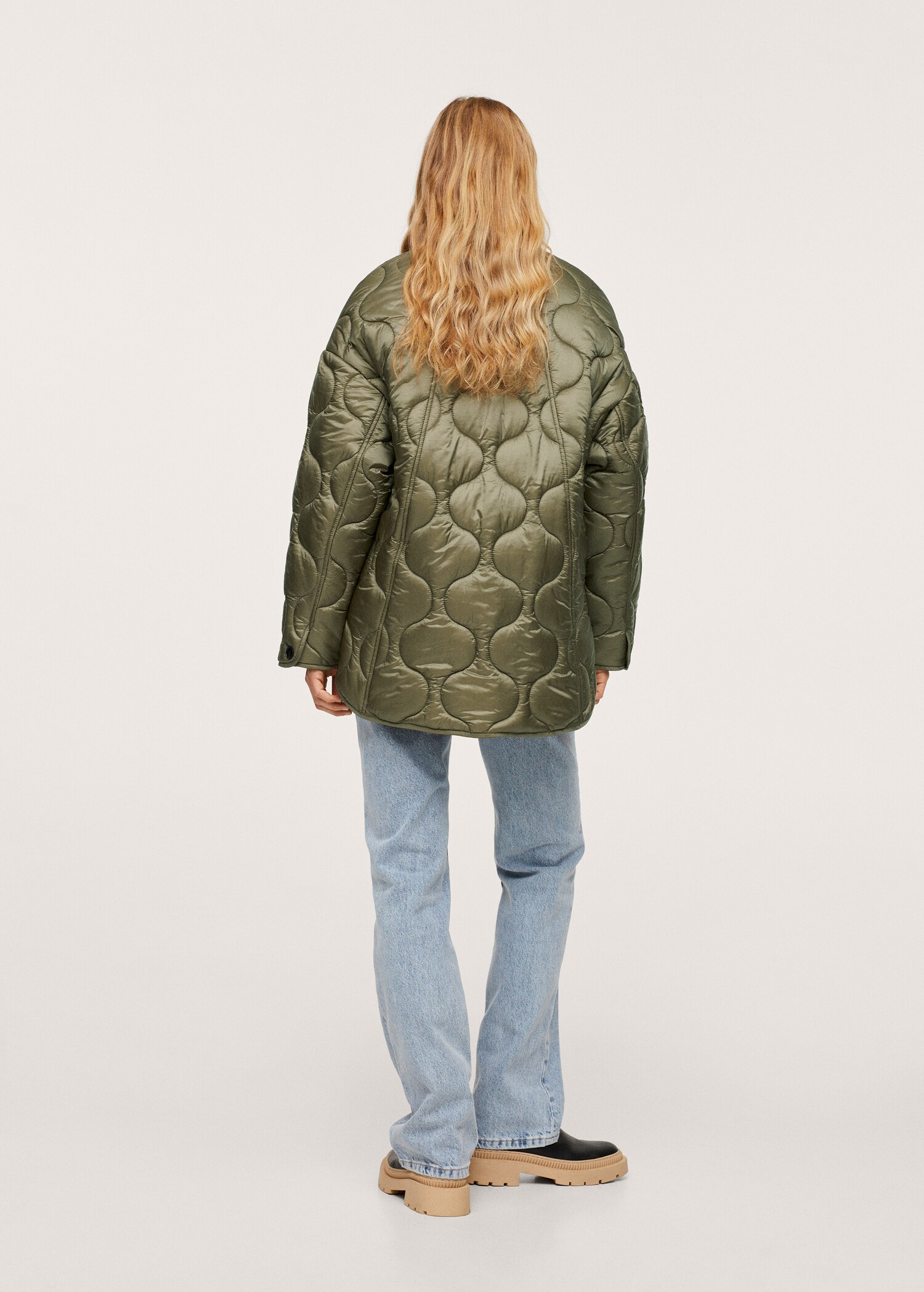 Anorak acolchado satinado - Reverso del artículo