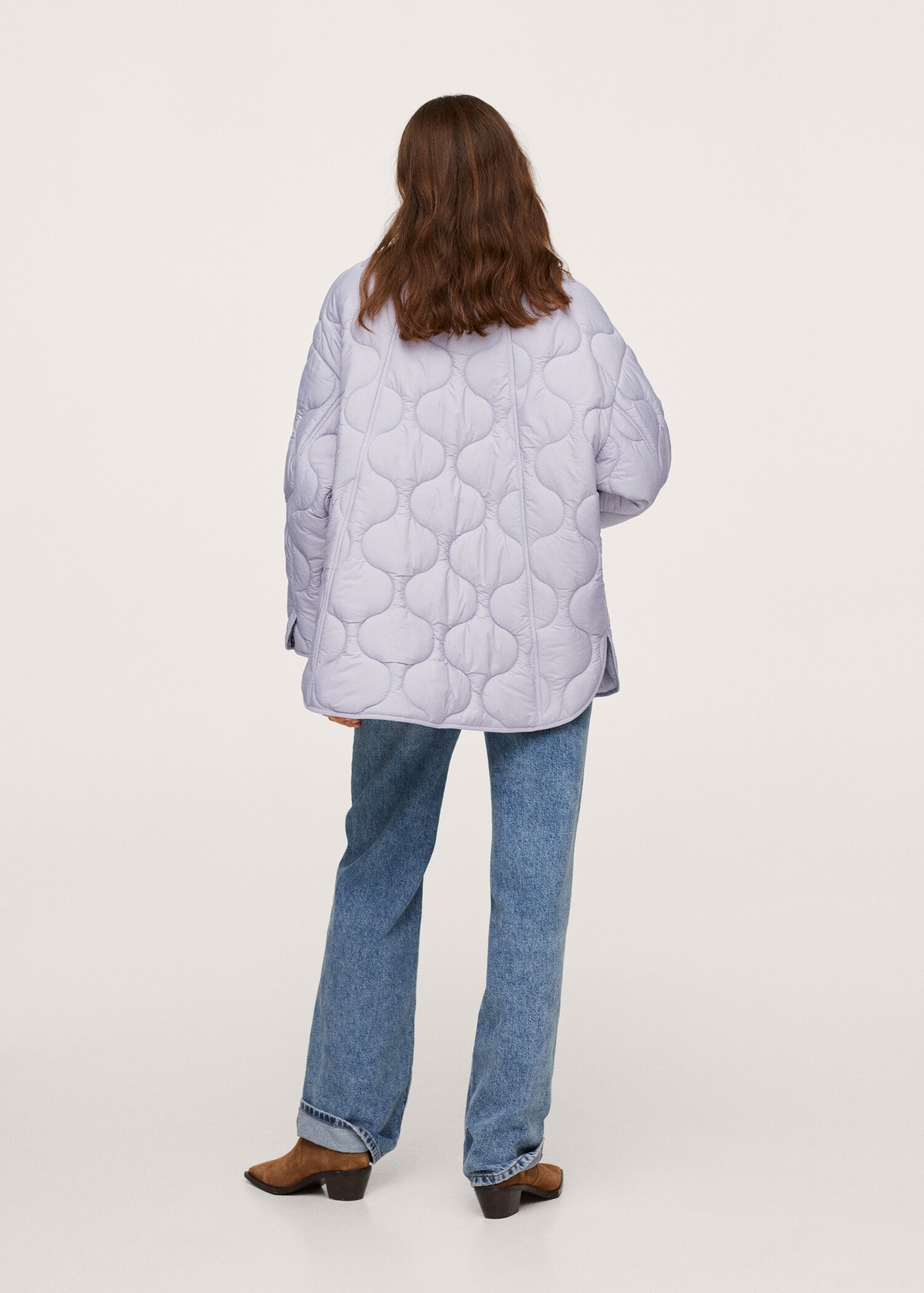 Anorak acolchado satinado - Reverso del artículo