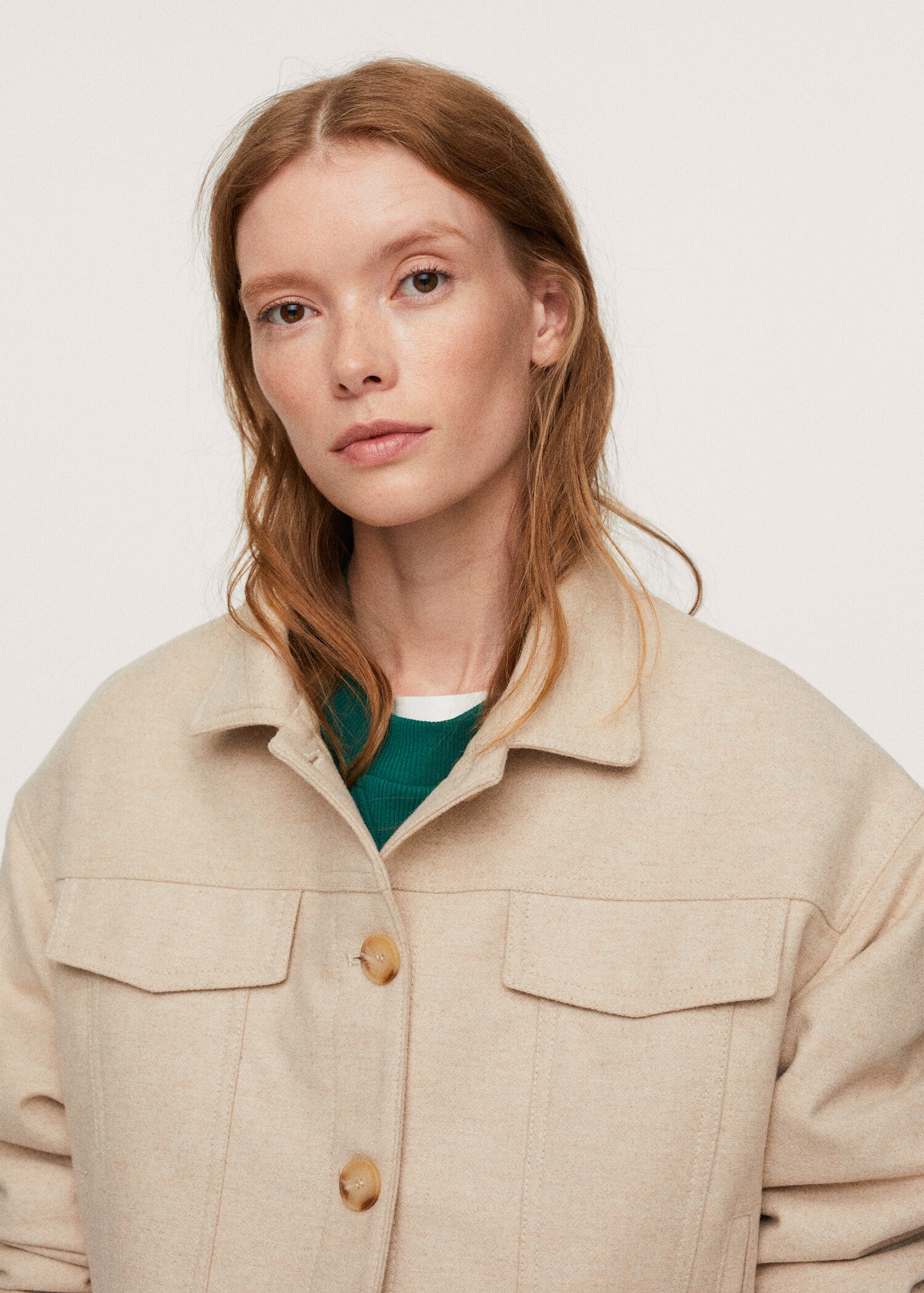 Buttoned wool jacket - Details of the article 1