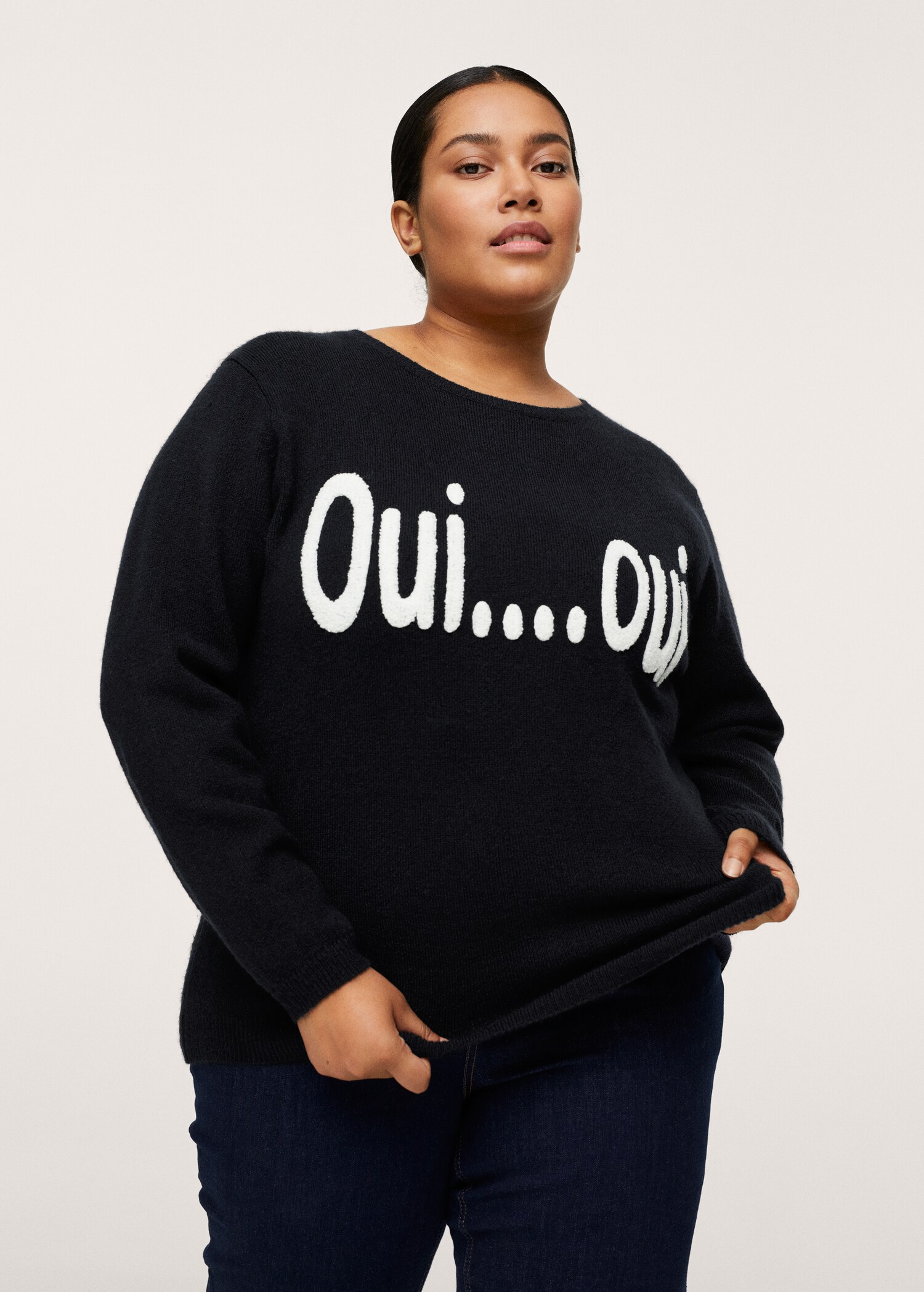 Jersey estampado mensaje - Plano medio