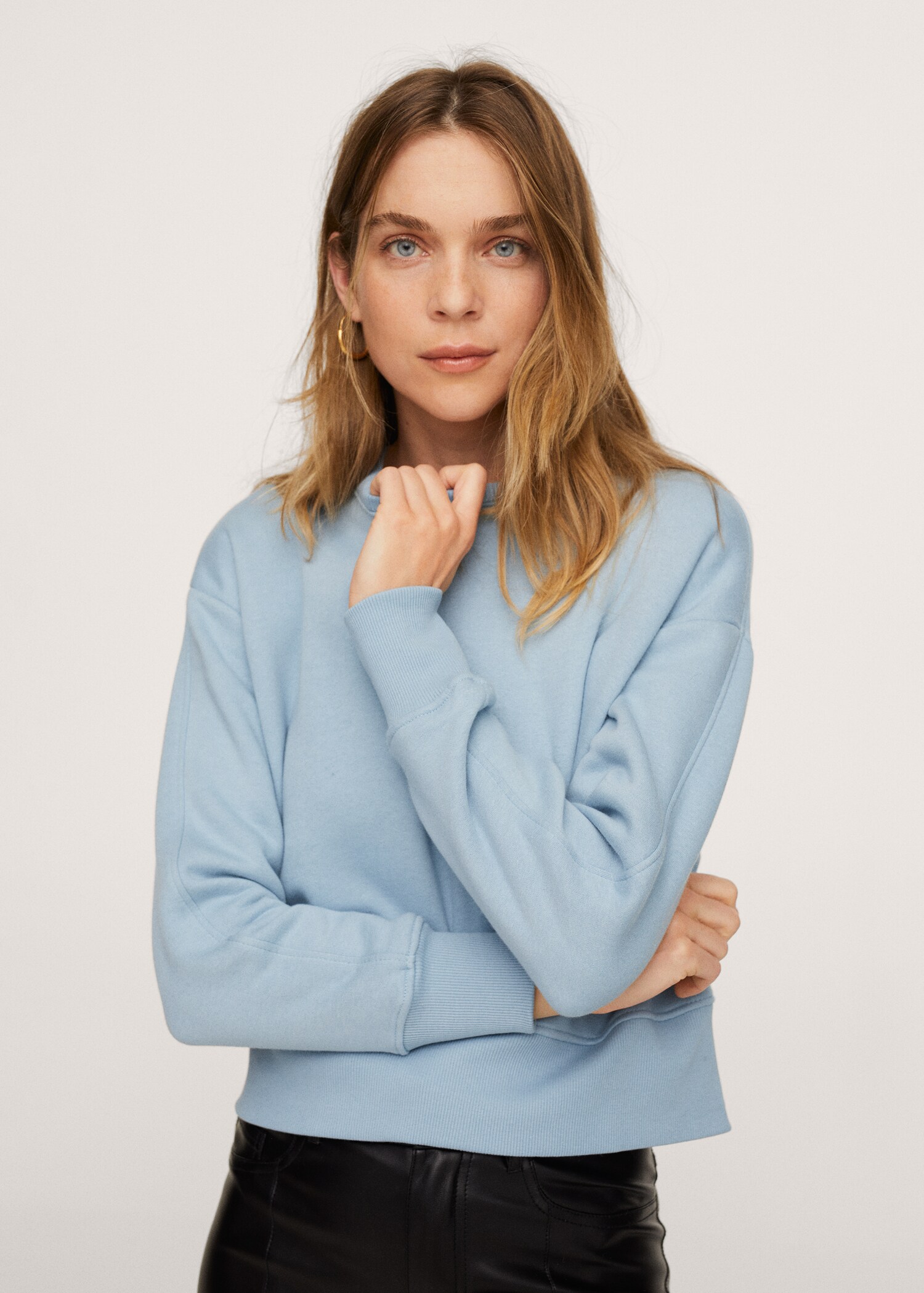 Textured cotton-blend sweatshirt - Medium plane