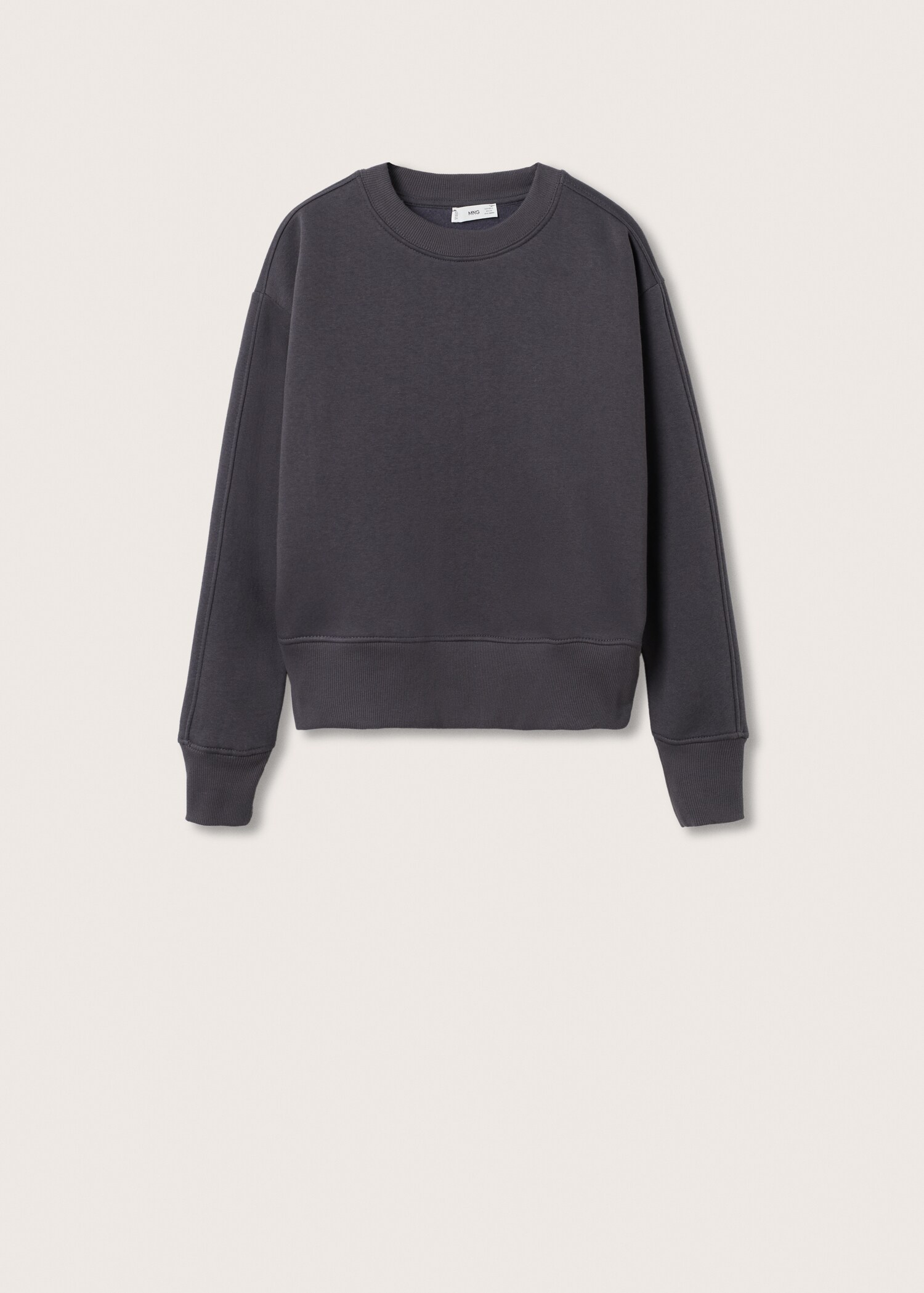 Textured cotton-blend sweatshirt - Article without model