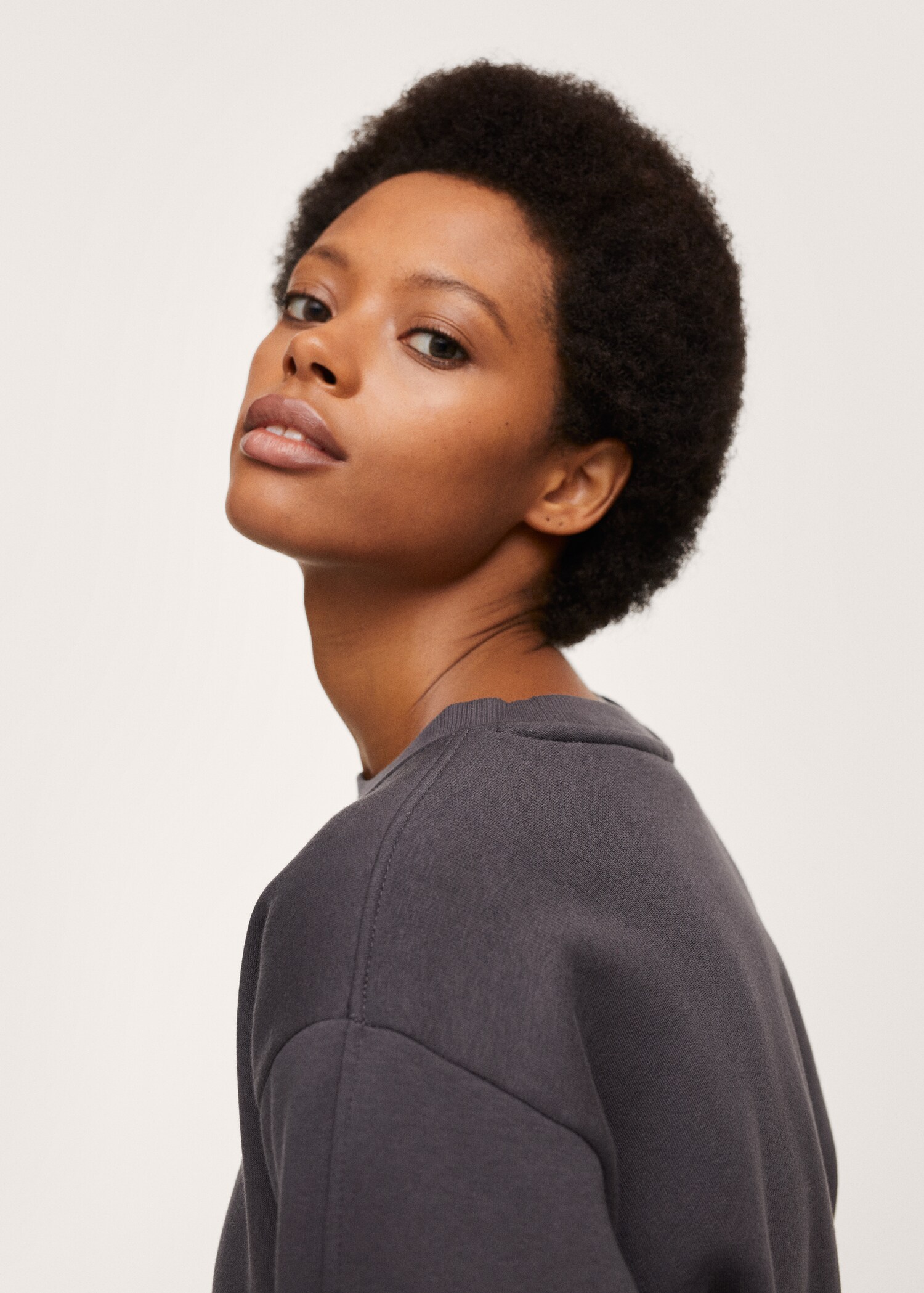 Textured cotton-blend sweatshirt - Details of the article 2