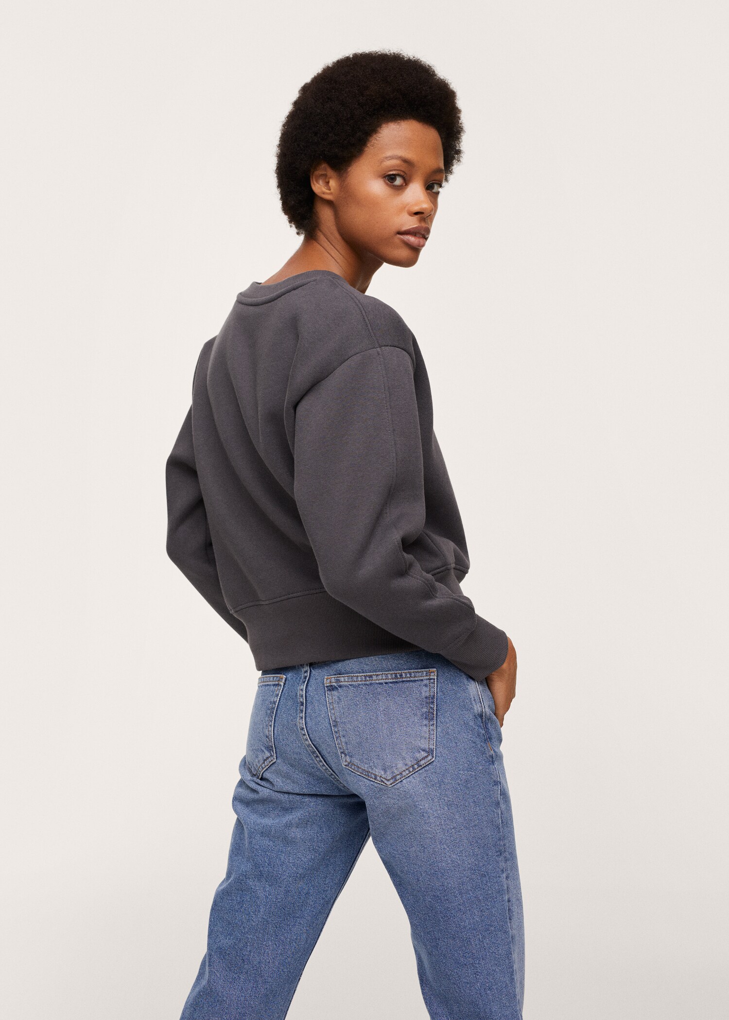 Textured cotton-blend sweatshirt - Reverse of the article