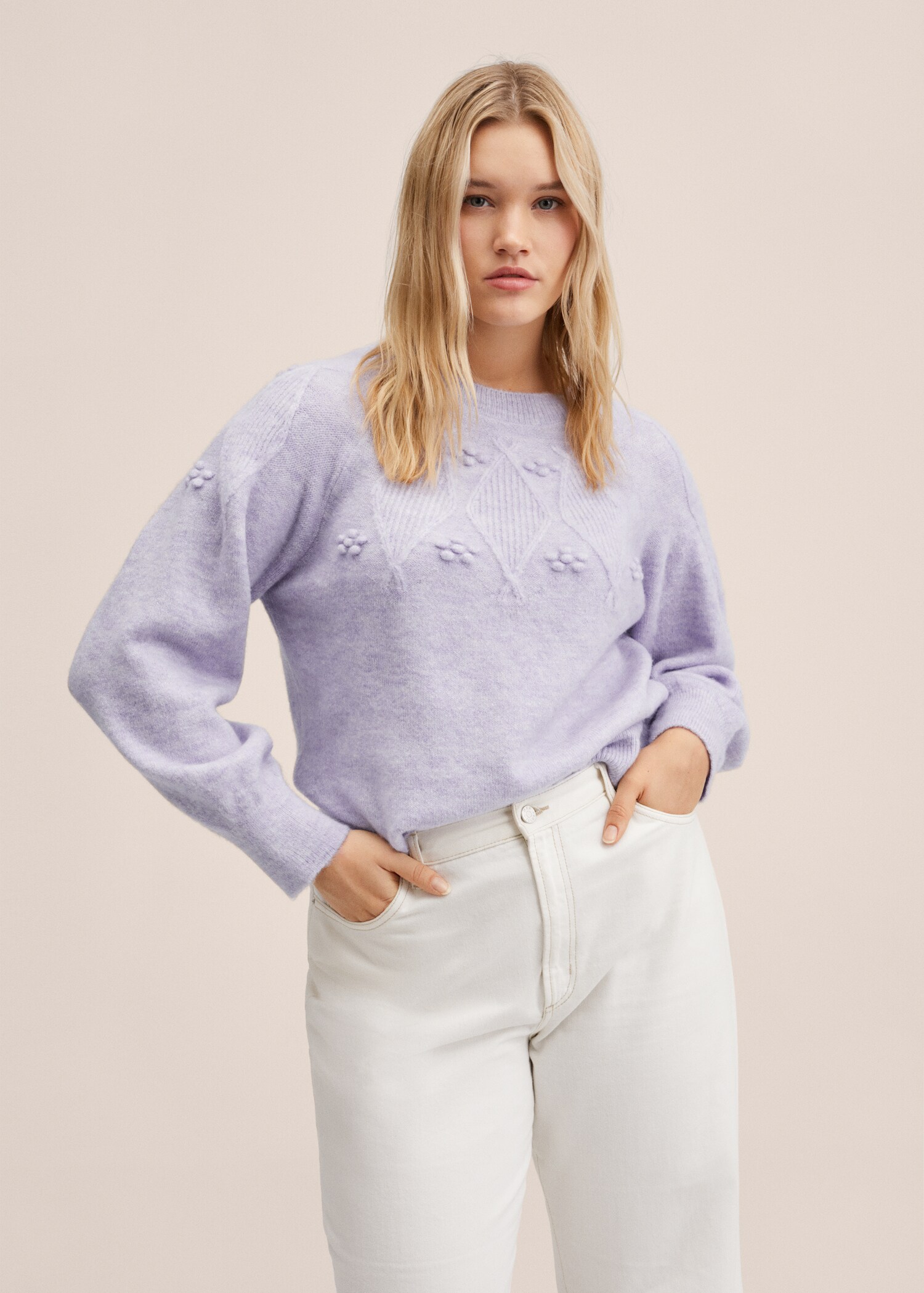 Jersey punto flores - Plano medio