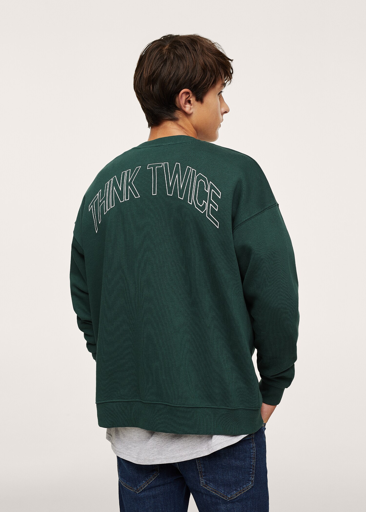 Sudadera algodón mensaje - Reverso del artículo