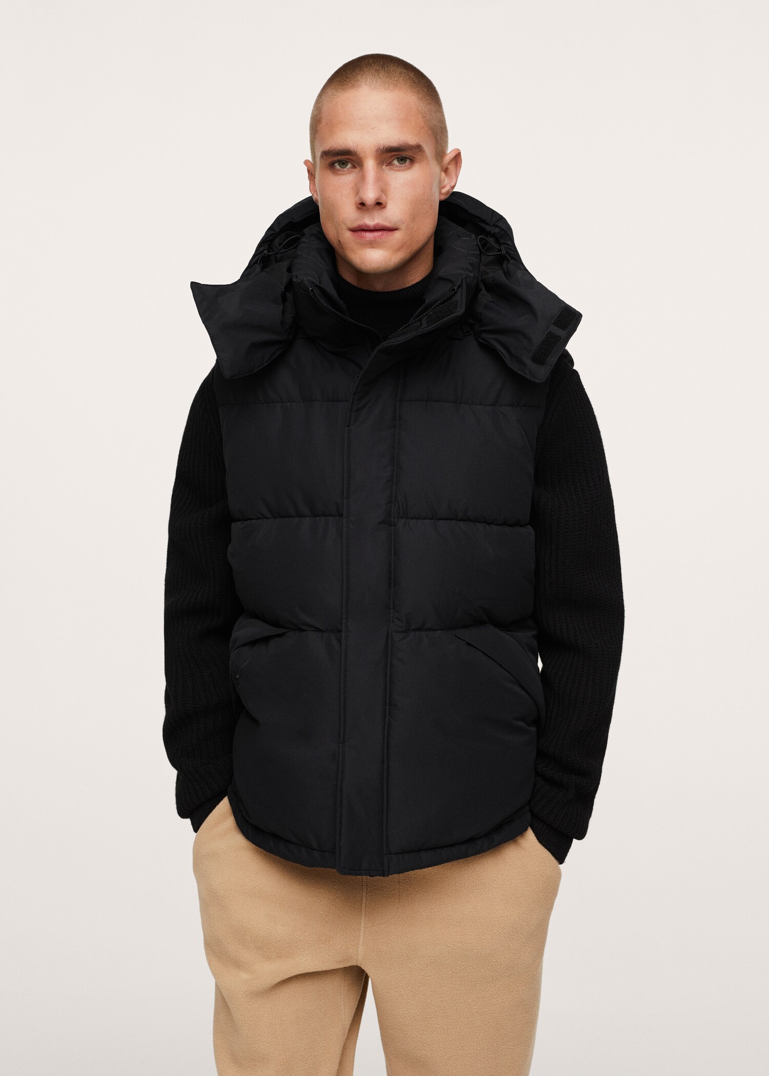 Quilted gilet with hood - Medium plane