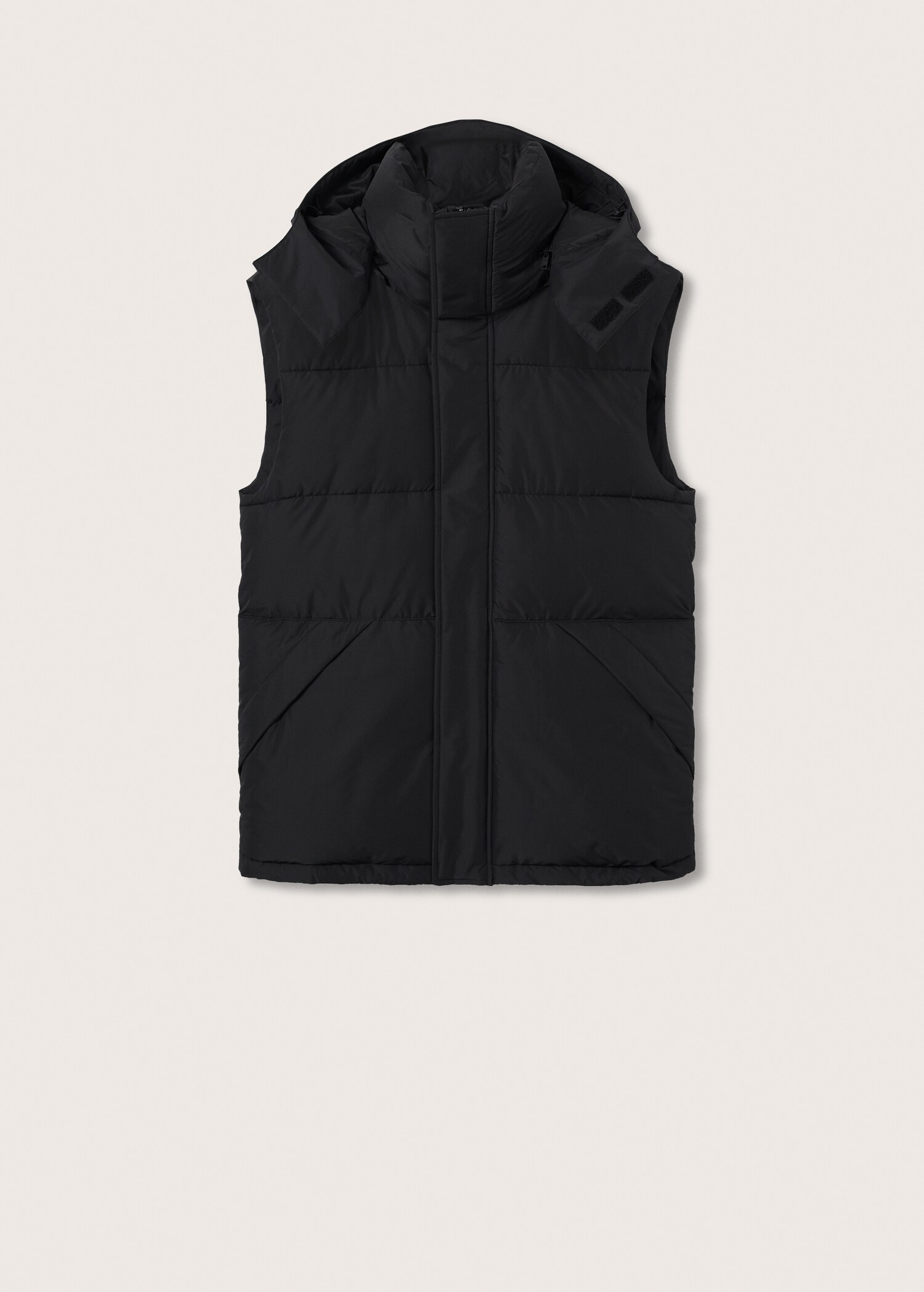 Quilted gilet with hood - Article without model