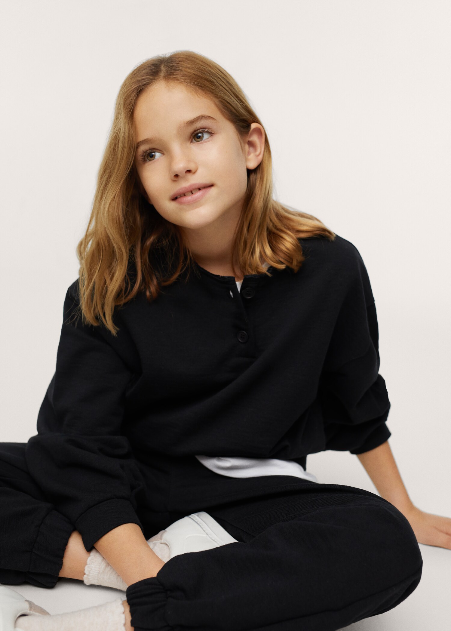Sudadera manga abullonada - Plano medio