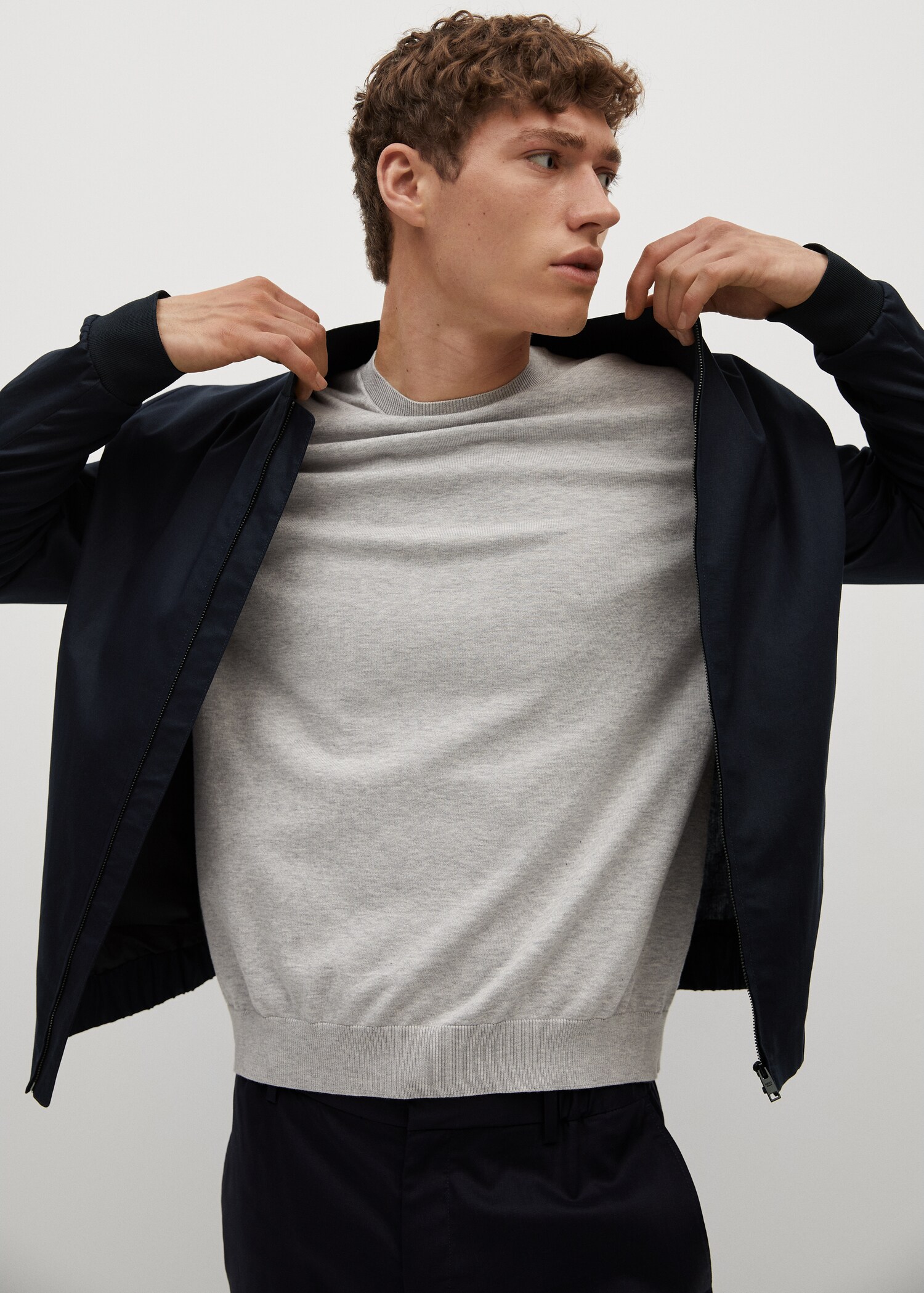 Bunda bomber len a tencel - Detail zboží 1