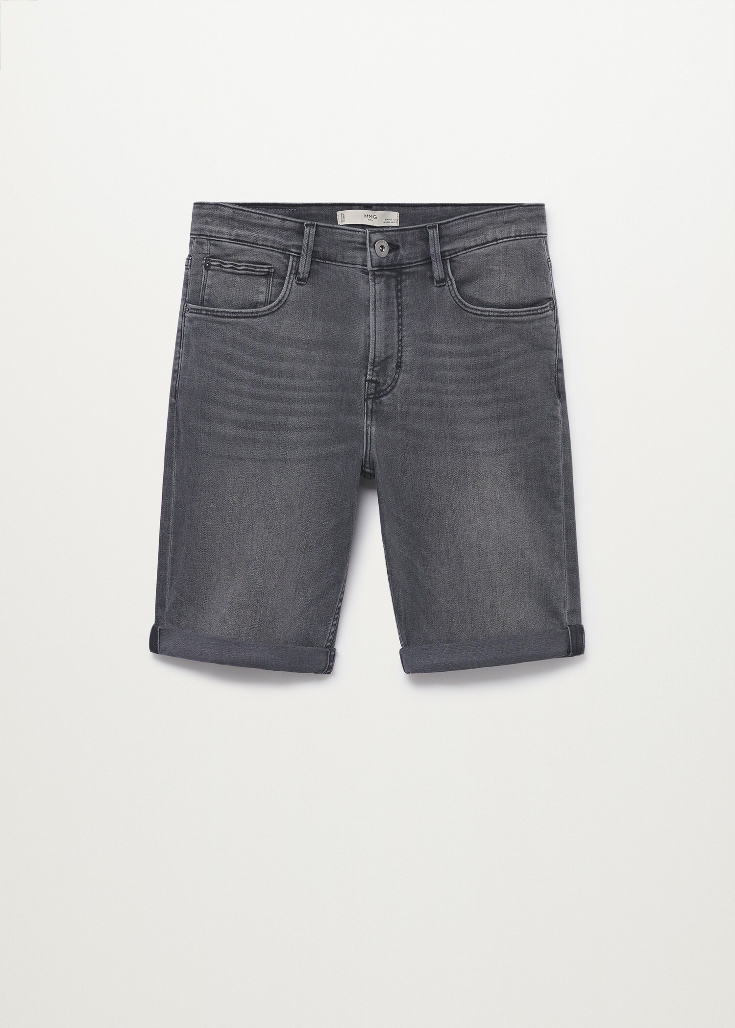 Dunkelgraue Jeans-Bermudashorts  - Artikel ohne Model