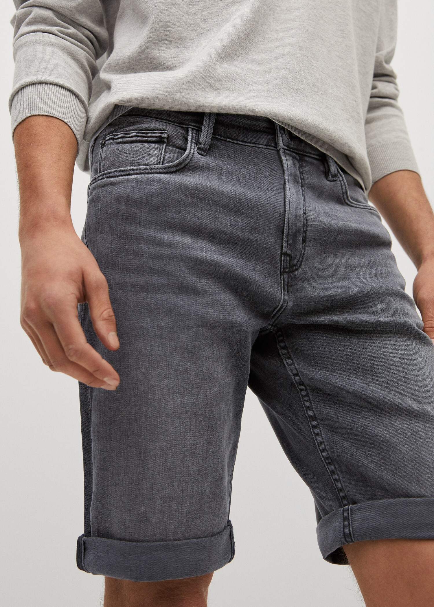 Bermudes denim gris fosc - Detall de l'article 1