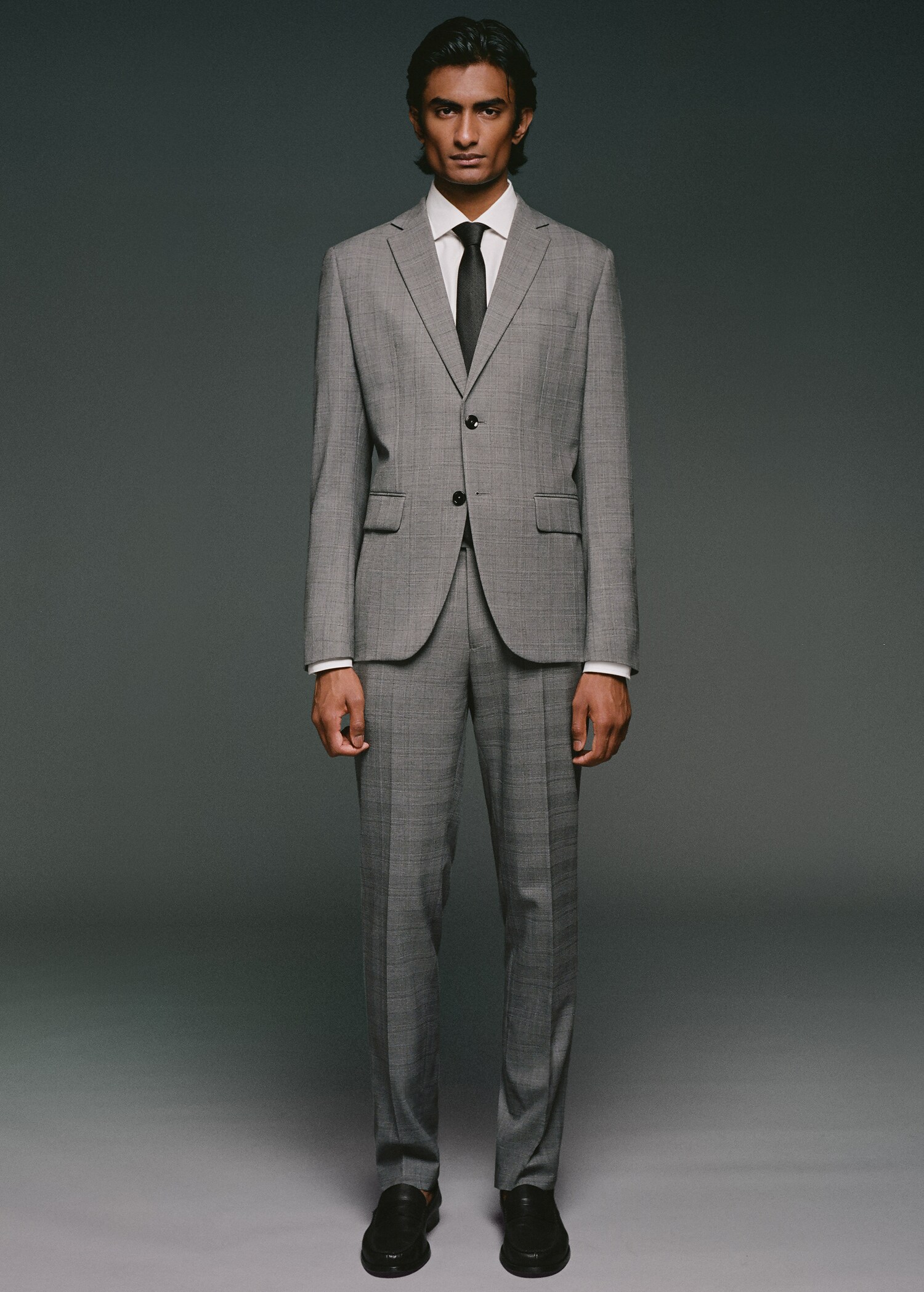 Pantalón traje slim fit cuadros - Detalle del artículo 5