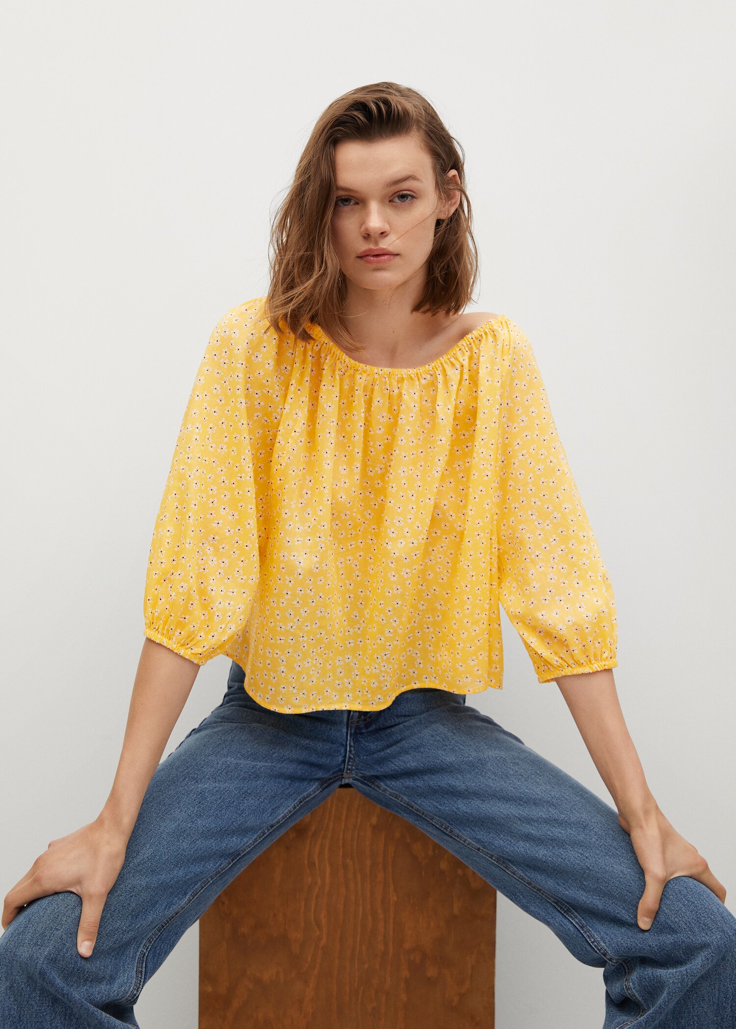 Blusa algodón estampada - Detalle del artículo 2