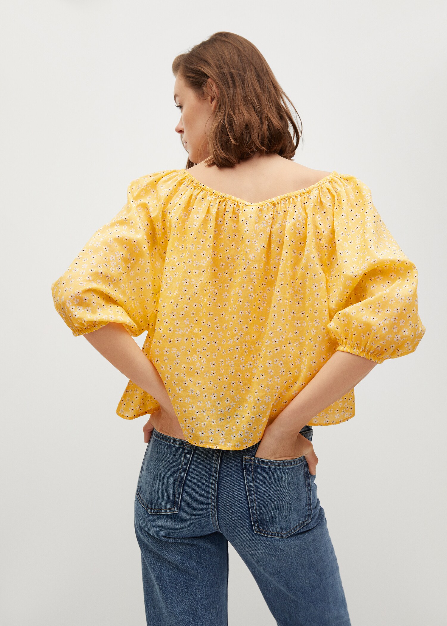 Blusa algodón estampada - Reverso del artículo