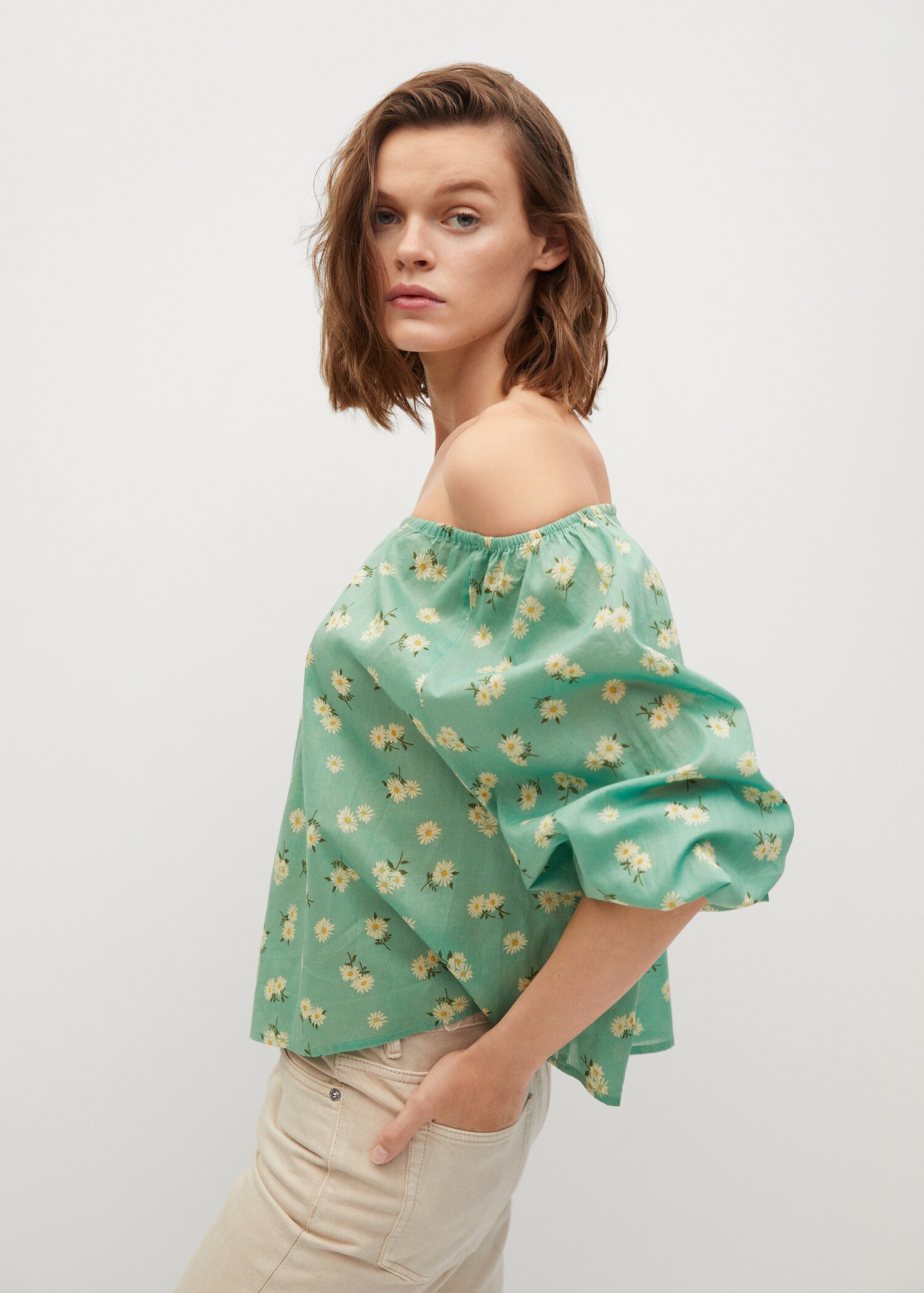 Blusa algodón estampada - Detalle del artículo 2