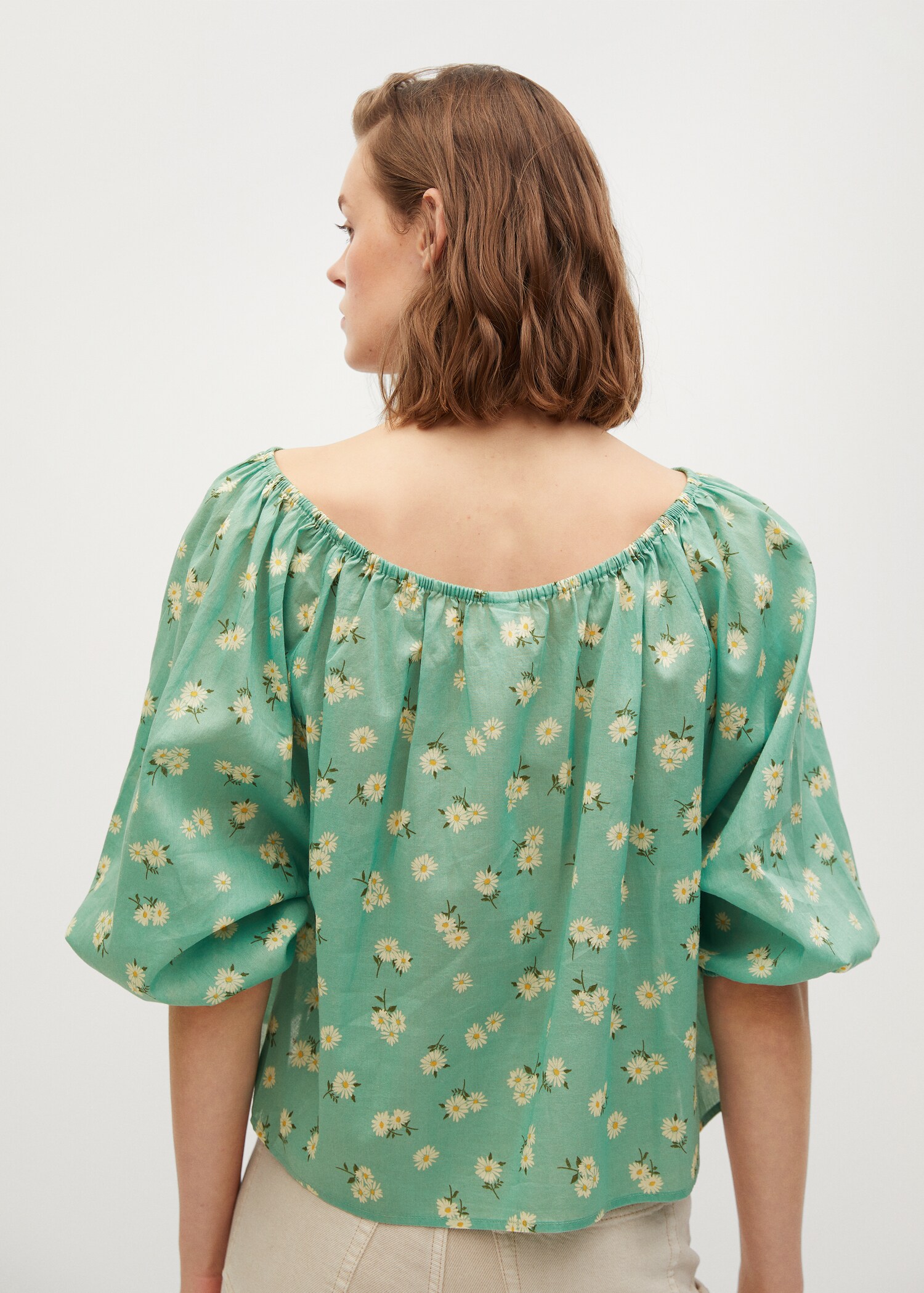 Blusa algodón estampada - Reverso del artículo