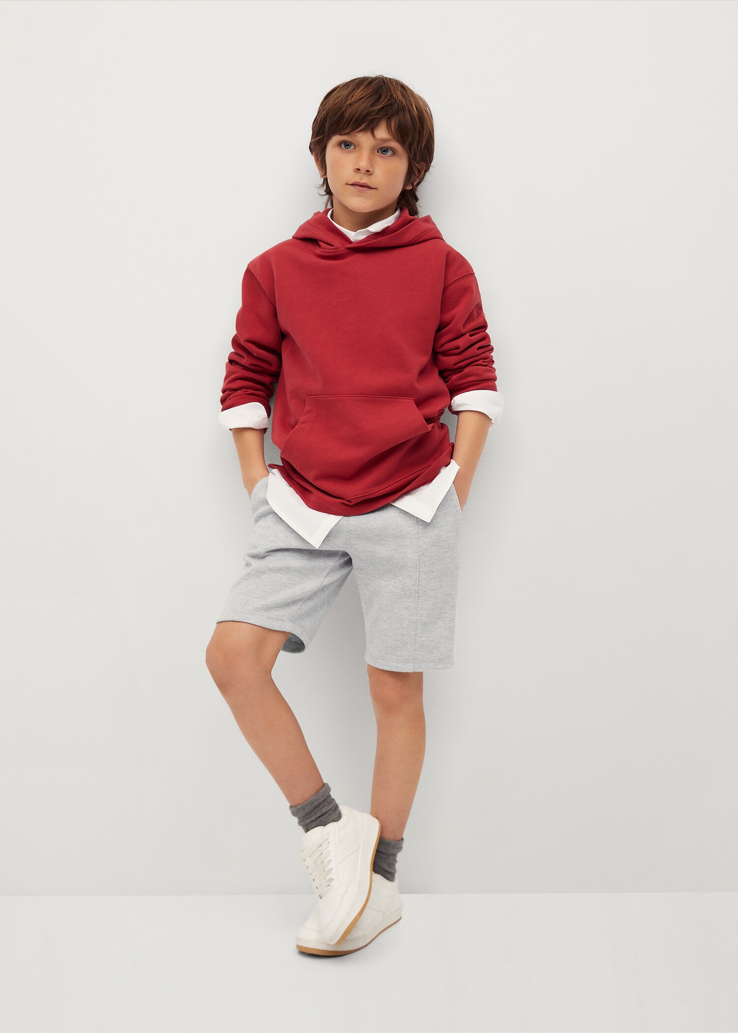 Bermudas jogging algodón orgánico - Plano medio