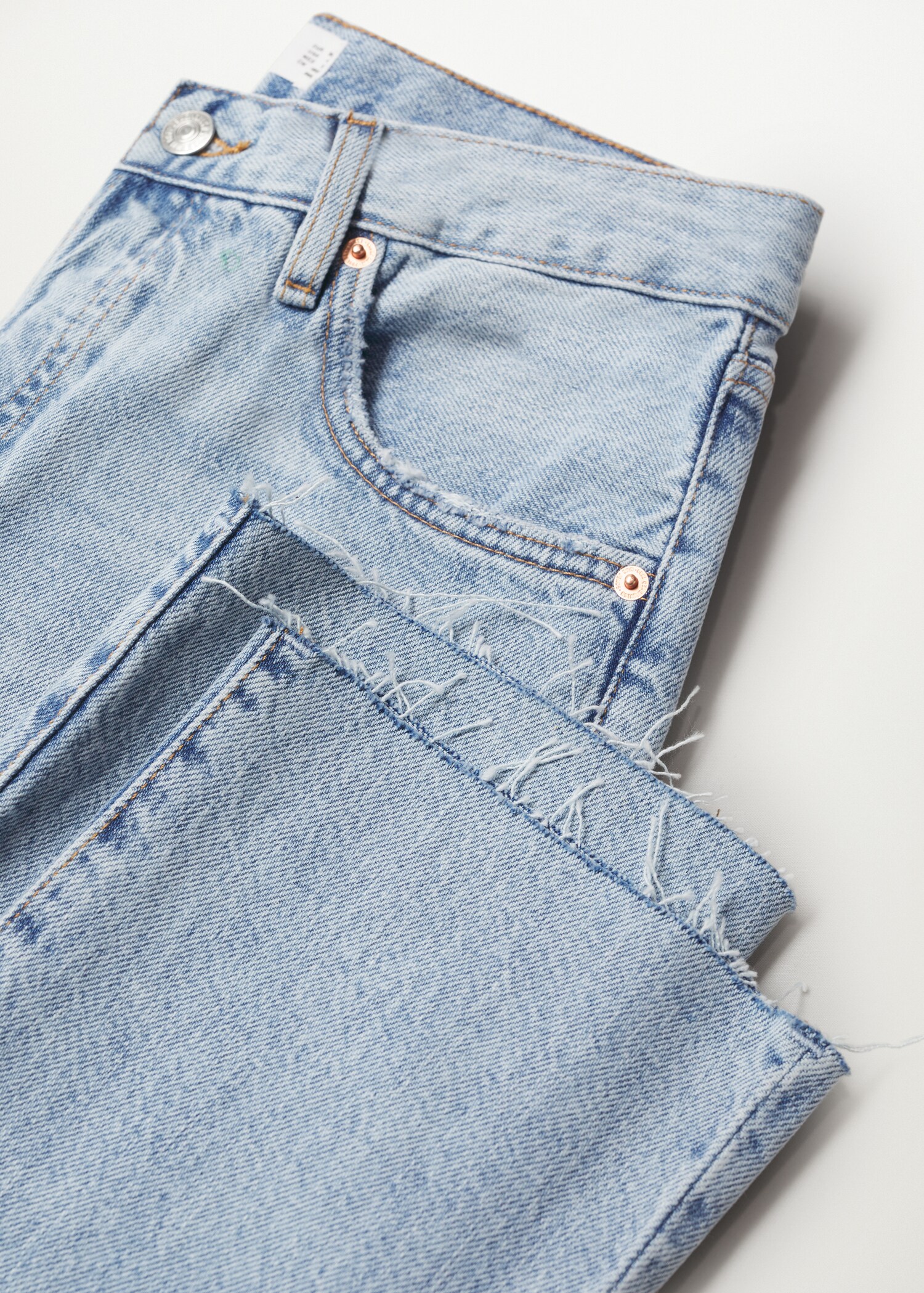Jeans rectos tiro alto crop - Detalle del artículo 8