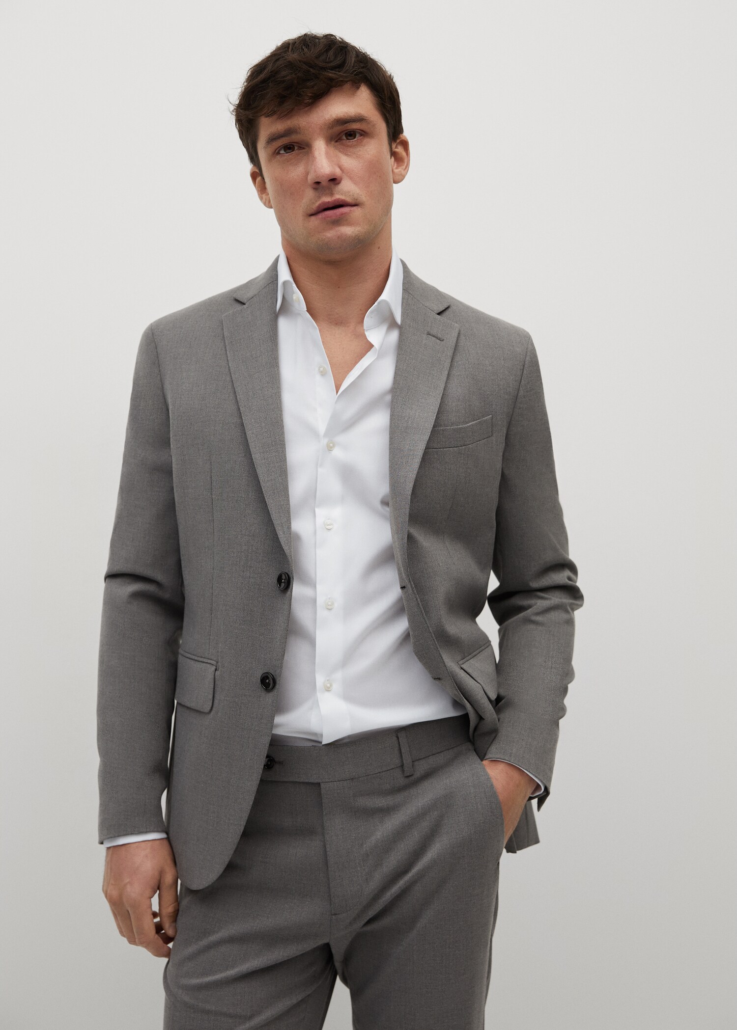 Camisa traje slim fit algodón - Detalle del artículo 3
