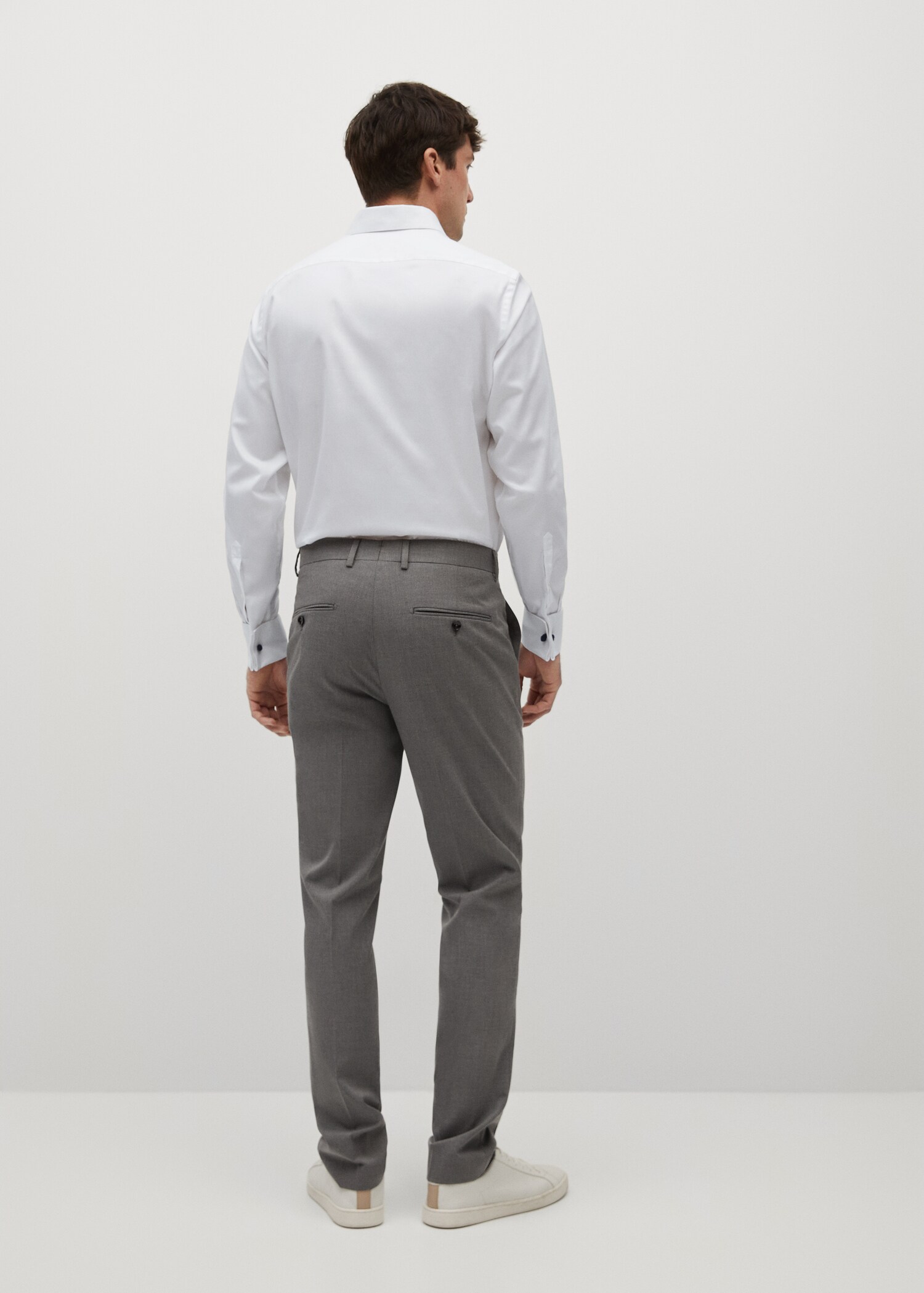 Camisa traje slim fit algodón - Reverso del artículo