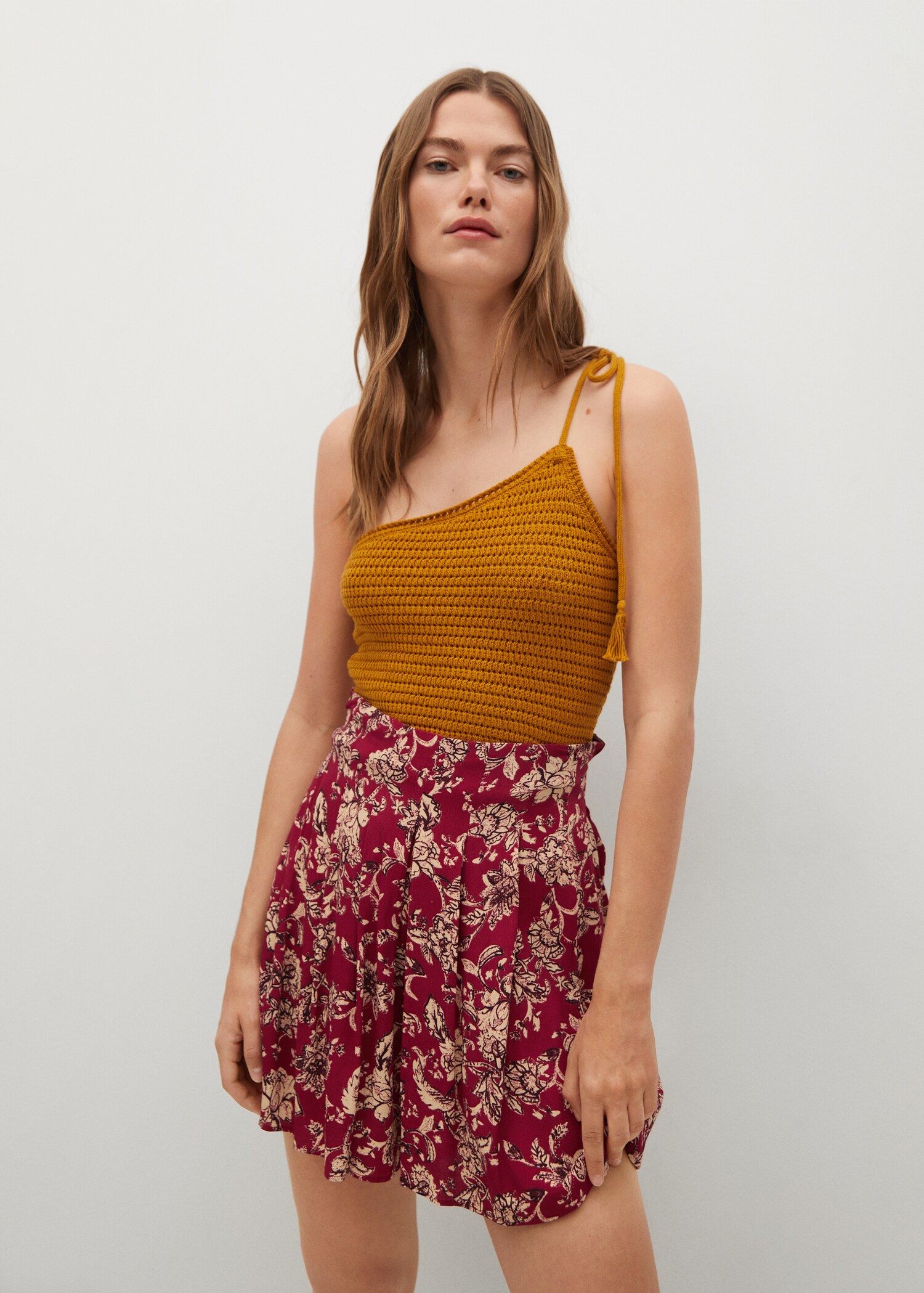 Short fluido estampado - Plano medio